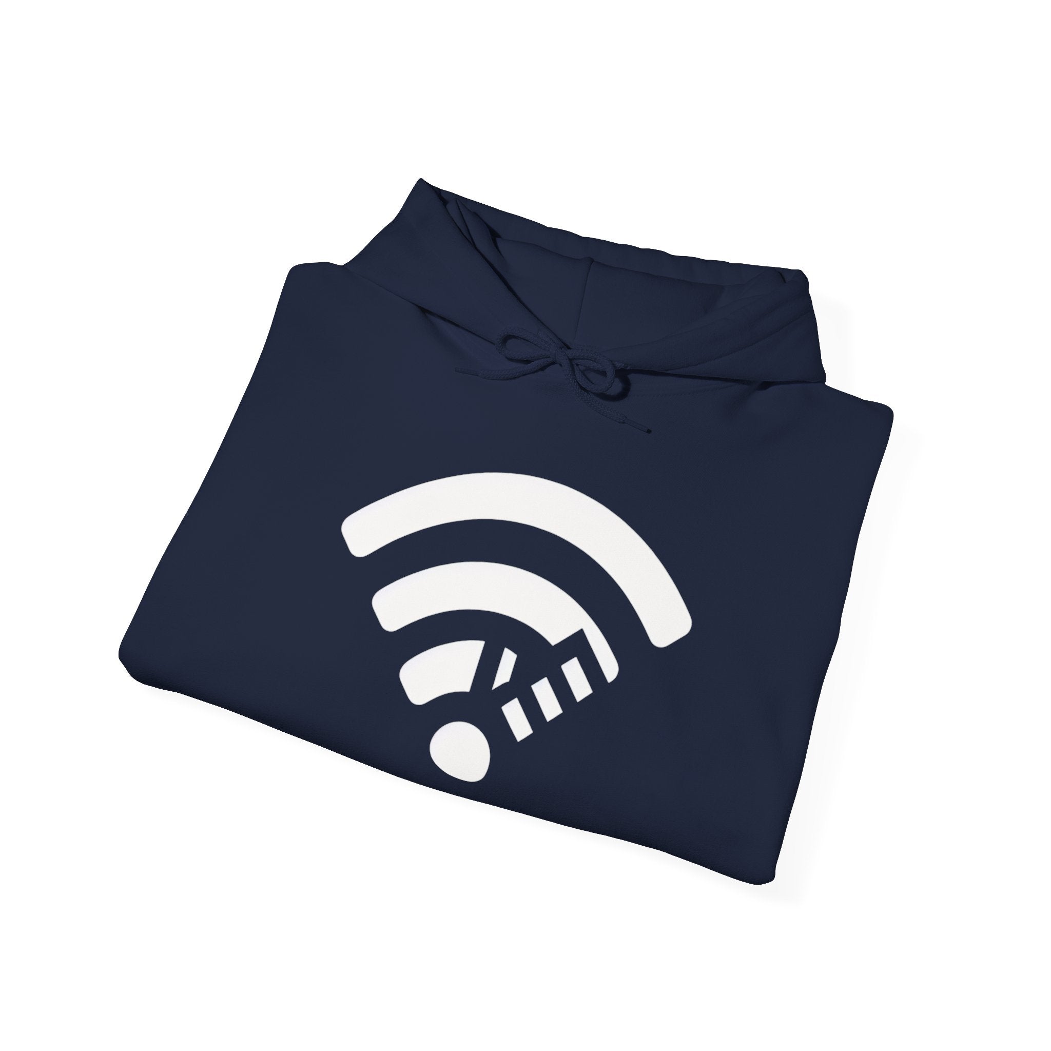 WiFi Frequency Hoodie - Unisex Heavy Blend Hooded Sweatshirt for Tech Lovers, Perfect Gift for Gamers, Cozy Lounge Wear, Casual Style