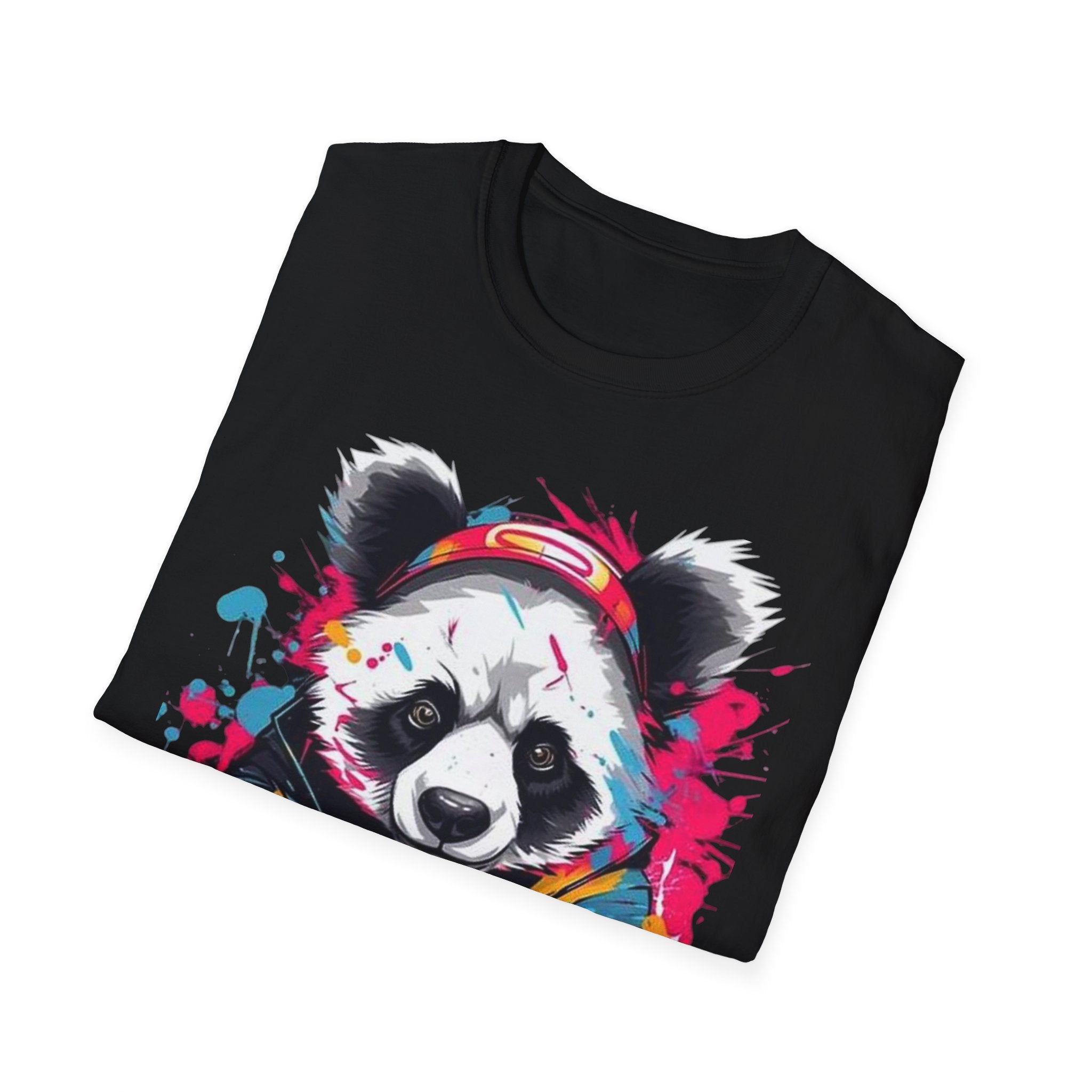 Colorful Panda Graphic Unisex T-Shirt | Cute Animal Tee for Casual Wear, Gifts, Eco-Friendly Fashion, Birthday Party