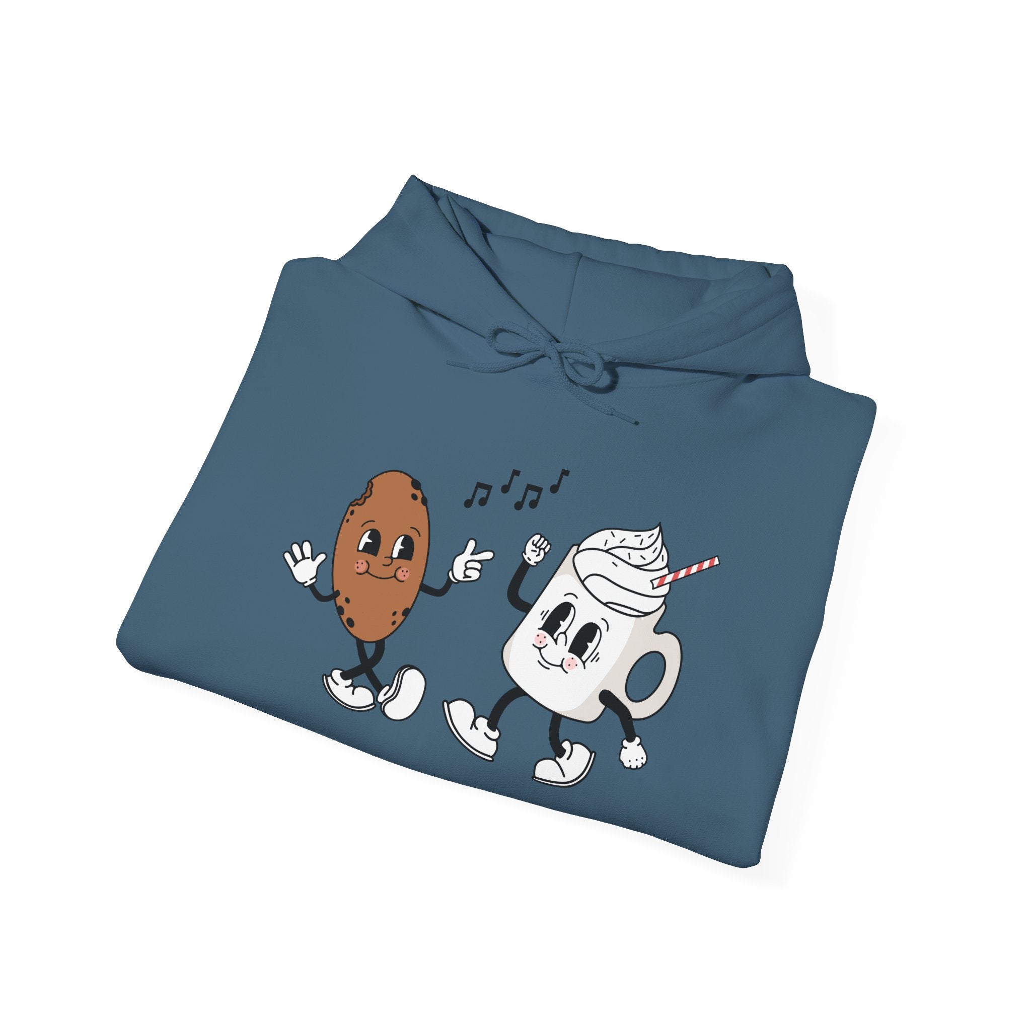 Kawaii Foodie Hoodie - Cute Unisex Sweatshirt with Singing Milkshake & Cookie | Cozy Gift for Food Lovers, Casual Wear, Birthdays