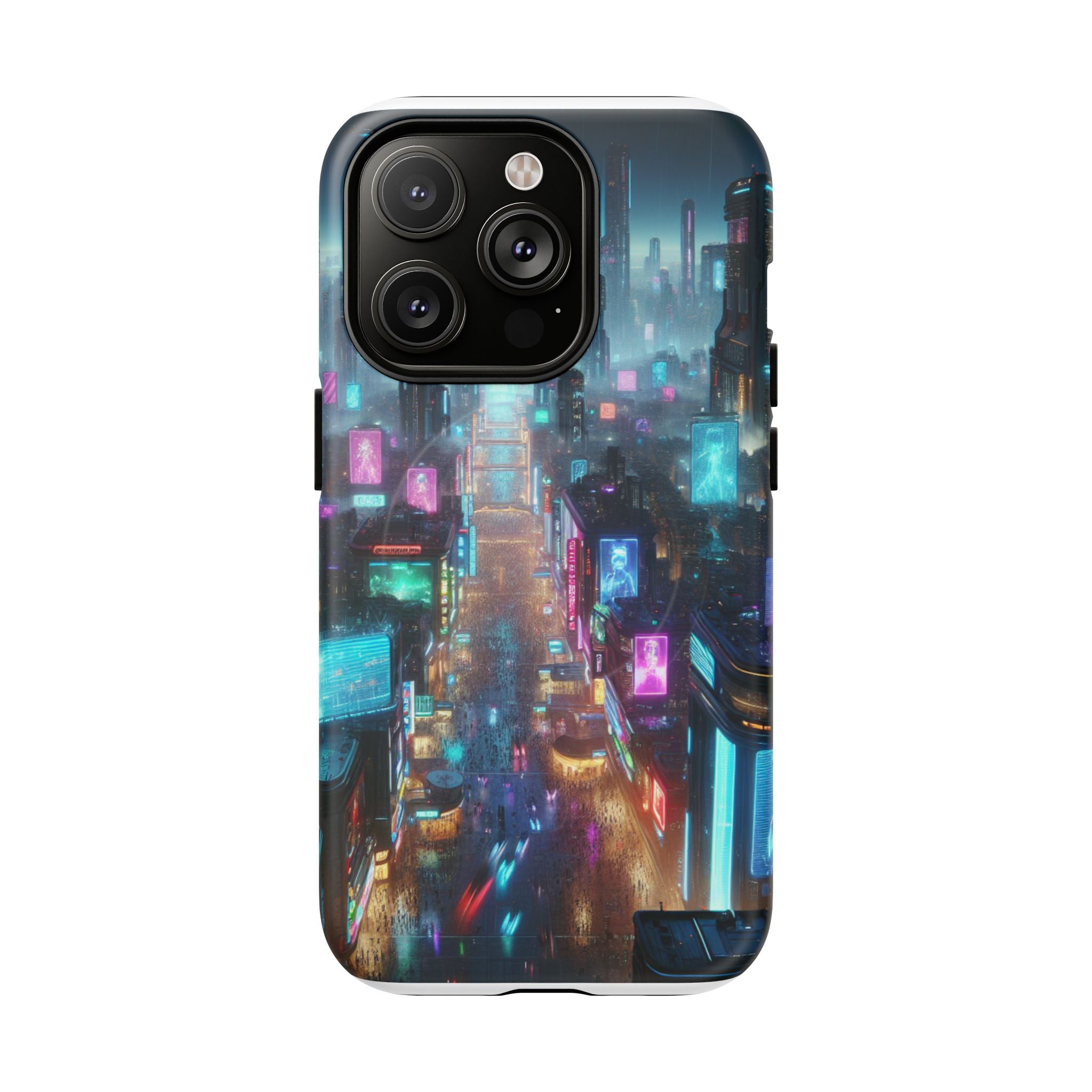 Futuristic Cityscape Phone Case, Tough Magnetic Cases, Urban Aesthetic, Tech Accessories, Gifts for Tech Lovers, Holiday Phone Cases