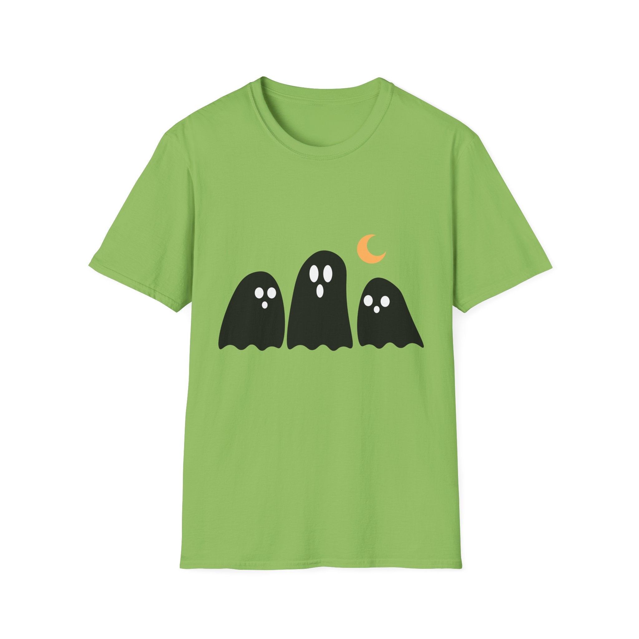Ghostly Gathering Unisex T-Shirt | Halloween Apparel, Cute Ghost Design, Spooky Season Tee, Fall Fashion, Unique Gift