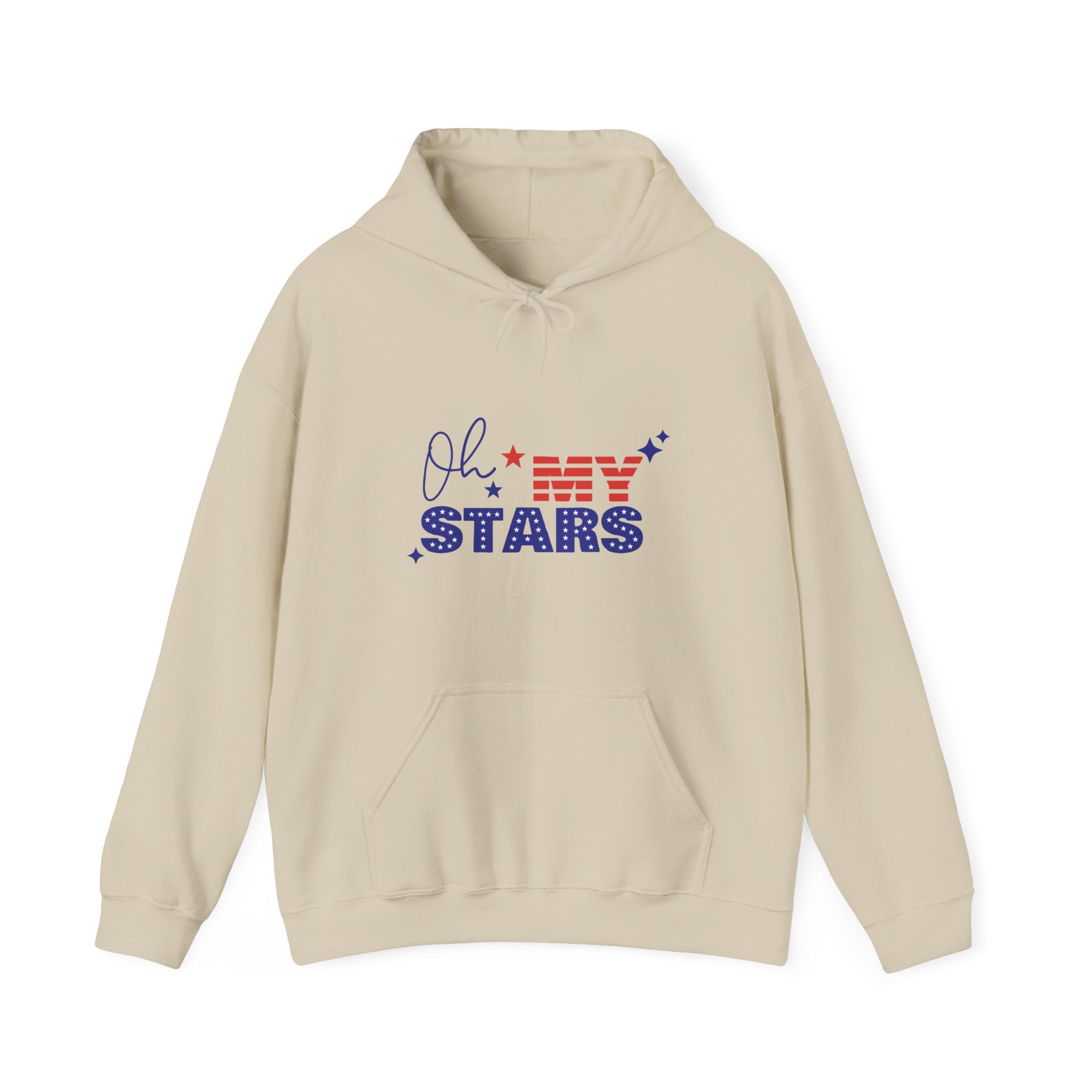 Stars & Stripes Hooded Sweatshirt, Cozy Unisex Pullover for Independence Day, Perfect Gift for Star Lovers, Casual Wear