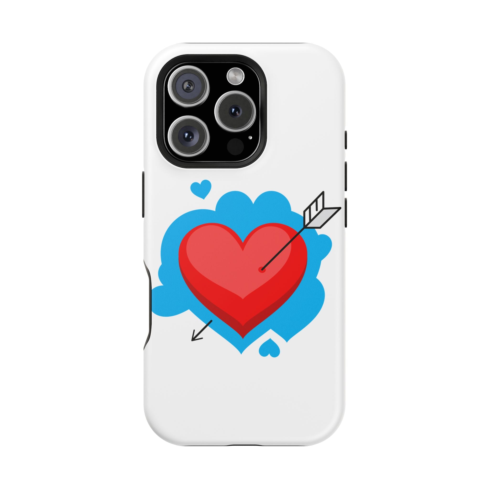 Heart Arrow Impact-Resistant Phone Case, Cute Phone Cover, Valentine's Day Gift, Durable Case, Love Themed Accessory