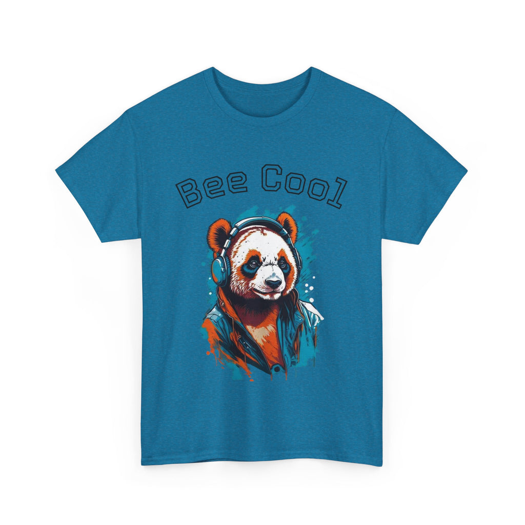 Bee Cool Panda Tee for Animal Lovers, Unisex Graphic T-Shirt, Casual Wear, Birthday Gift, Eco-Friendly Apparel