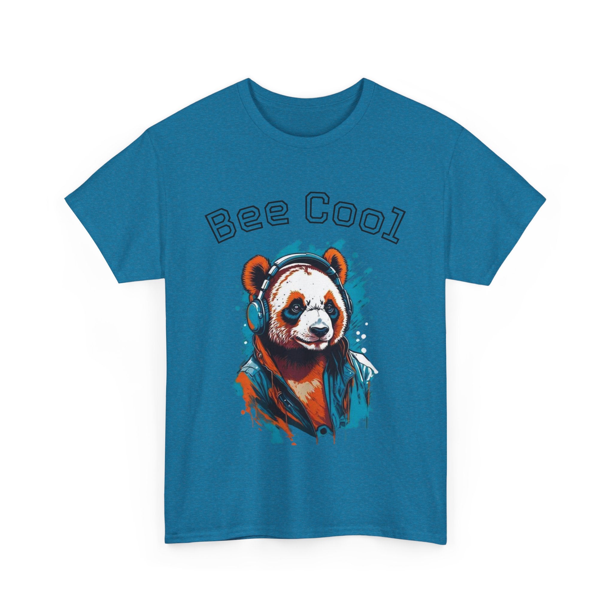 Bee Cool Panda Tee for Animal Lovers, Unisex Graphic T-Shirt, Casual Wear, Birthday Gift, Eco-Friendly Apparel