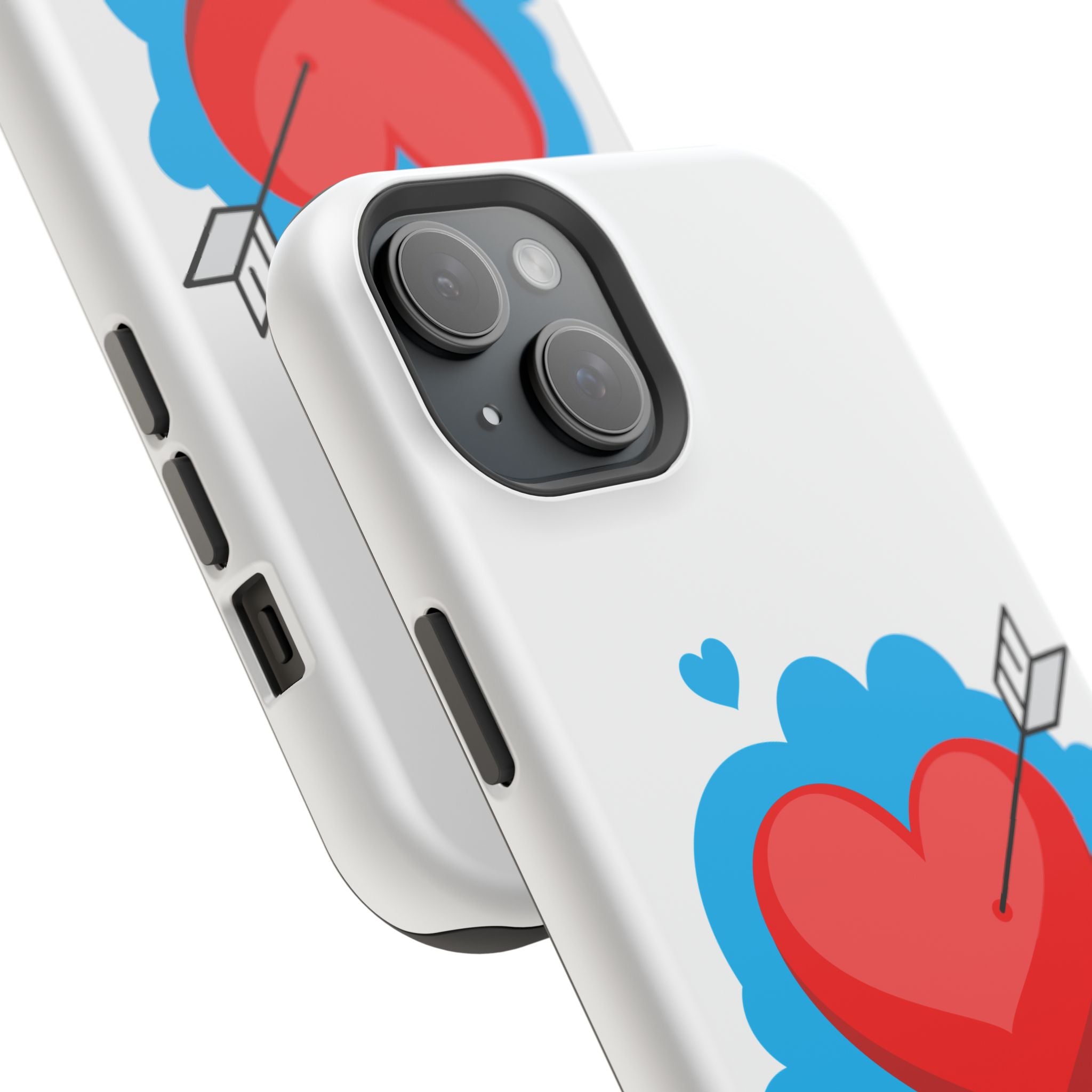 Heart Arrow Impact-Resistant Phone Case, Cute Phone Cover, Valentine's Day Gift, Durable Case, Love Themed Accessory