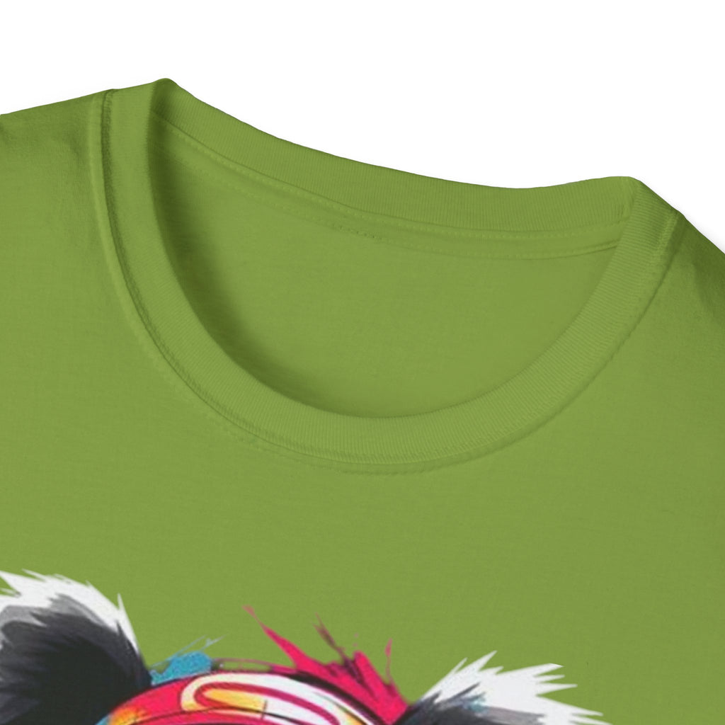 Colorful Panda Graphic Unisex T-Shirt | Cute Animal Tee for Casual Wear, Gifts, Eco-Friendly Fashion, Birthday Party