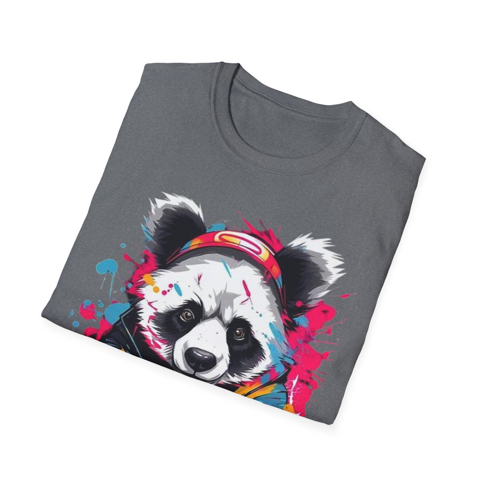 Colorful Panda Graphic Unisex T-Shirt | Cute Animal Tee for Casual Wear, Gifts, Eco-Friendly Fashion, Birthday Party