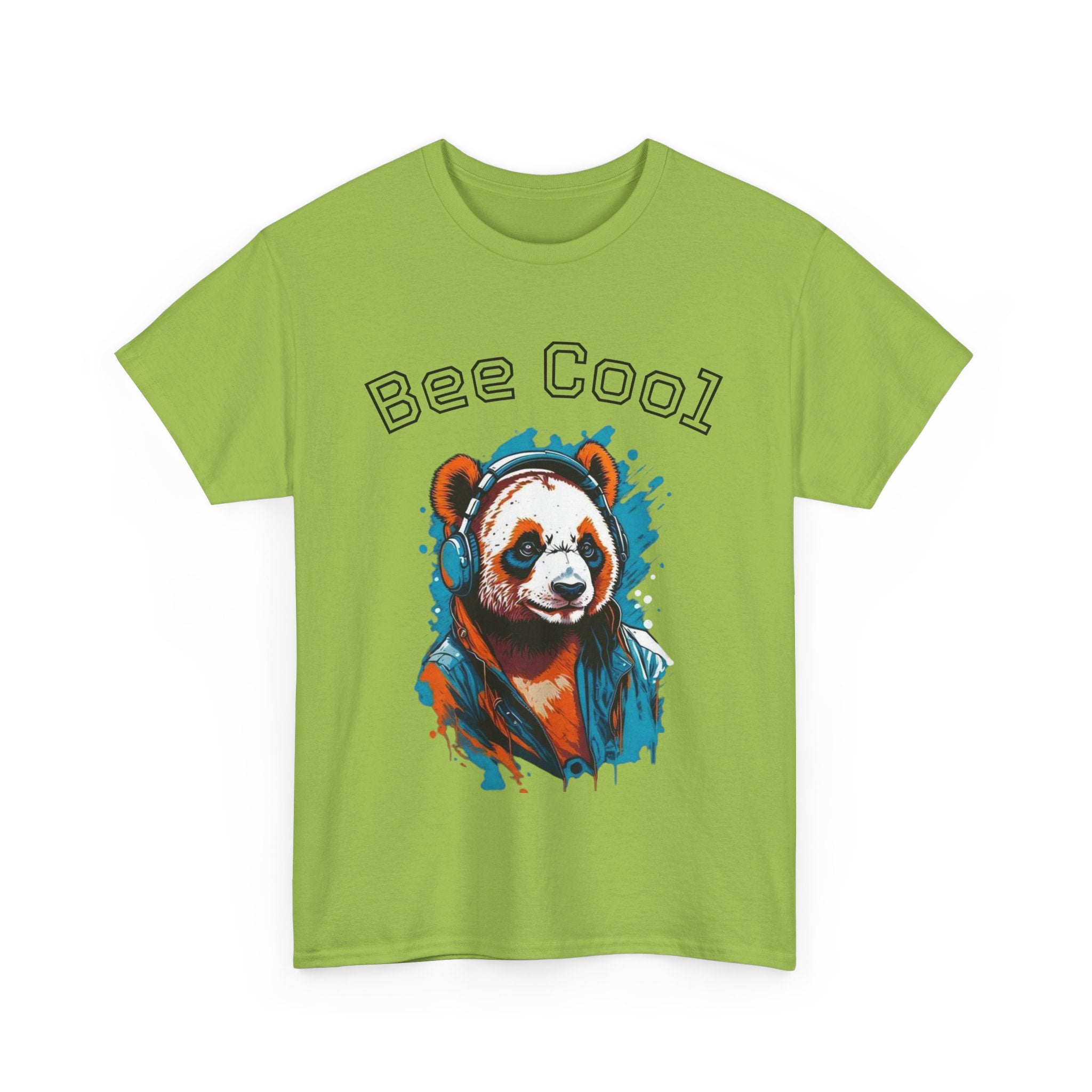 Bee Cool Panda Tee for Animal Lovers, Unisex Graphic T-Shirt, Casual Wear, Birthday Gift, Eco-Friendly Apparel
