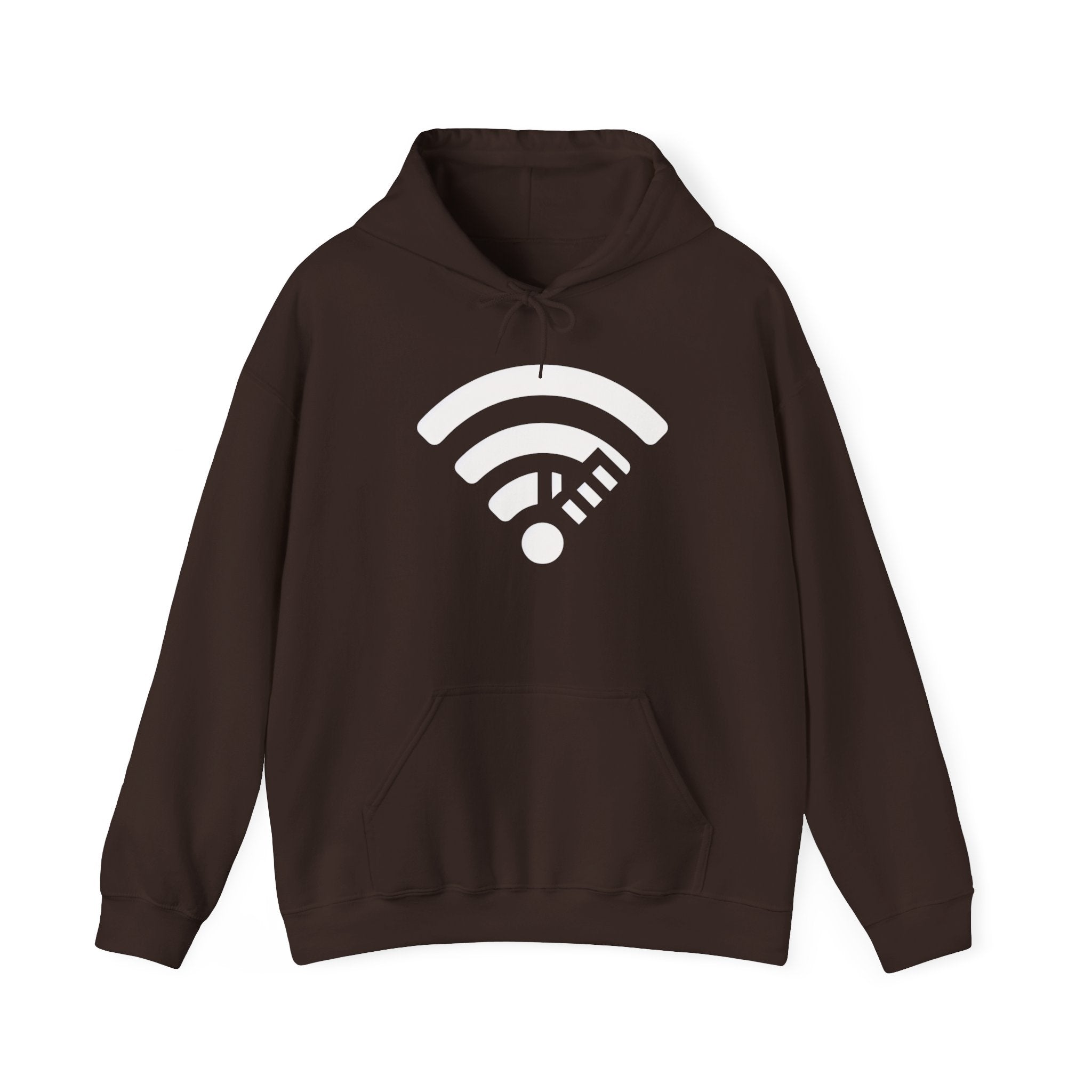 WiFi Frequency Hoodie - Unisex Heavy Blend Hooded Sweatshirt for Tech Lovers, Perfect Gift for Gamers, Cozy Lounge Wear, Casual Style
