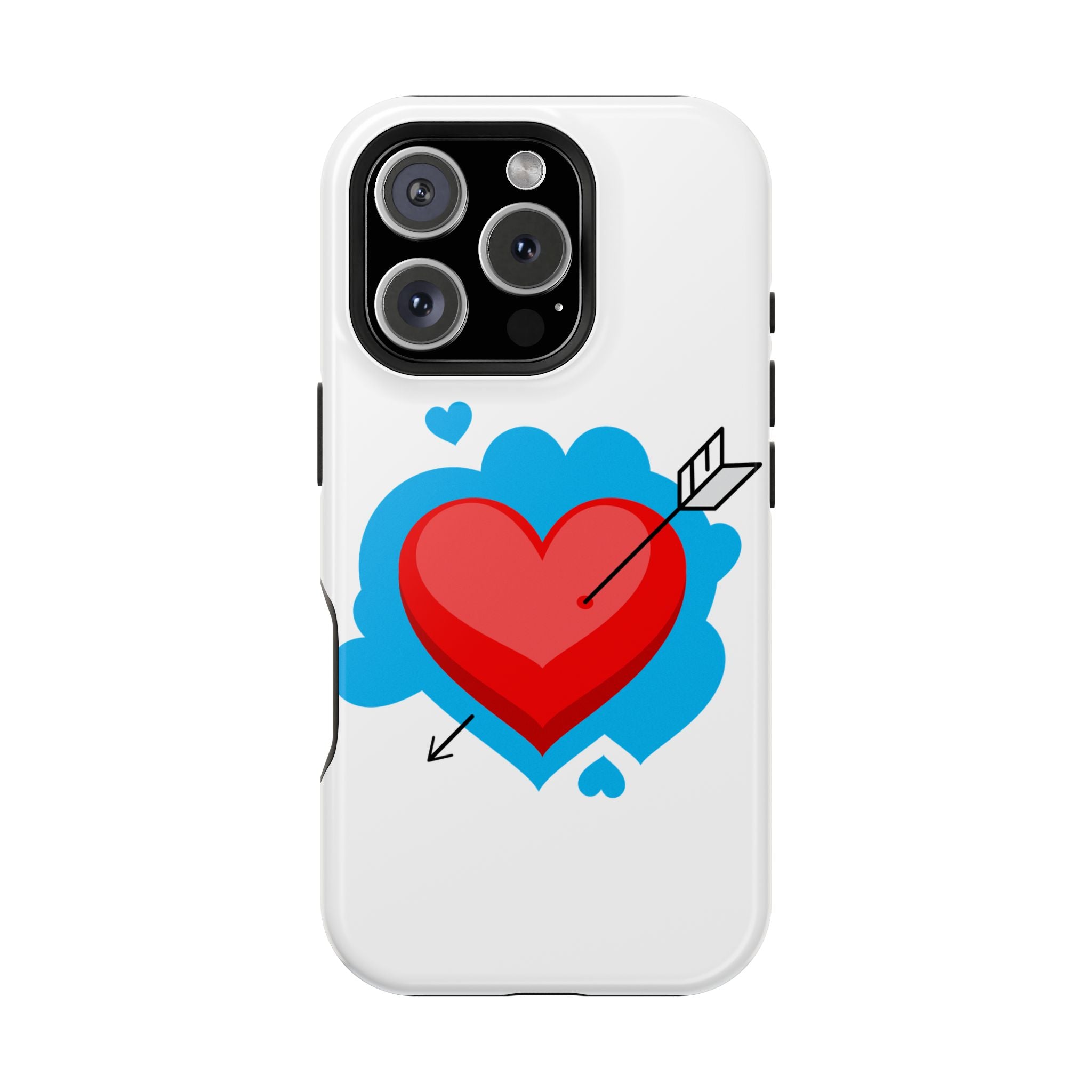 Heart Arrow Impact-Resistant Phone Case, Cute Phone Cover, Valentine's Day Gift, Durable Case, Love Themed Accessory