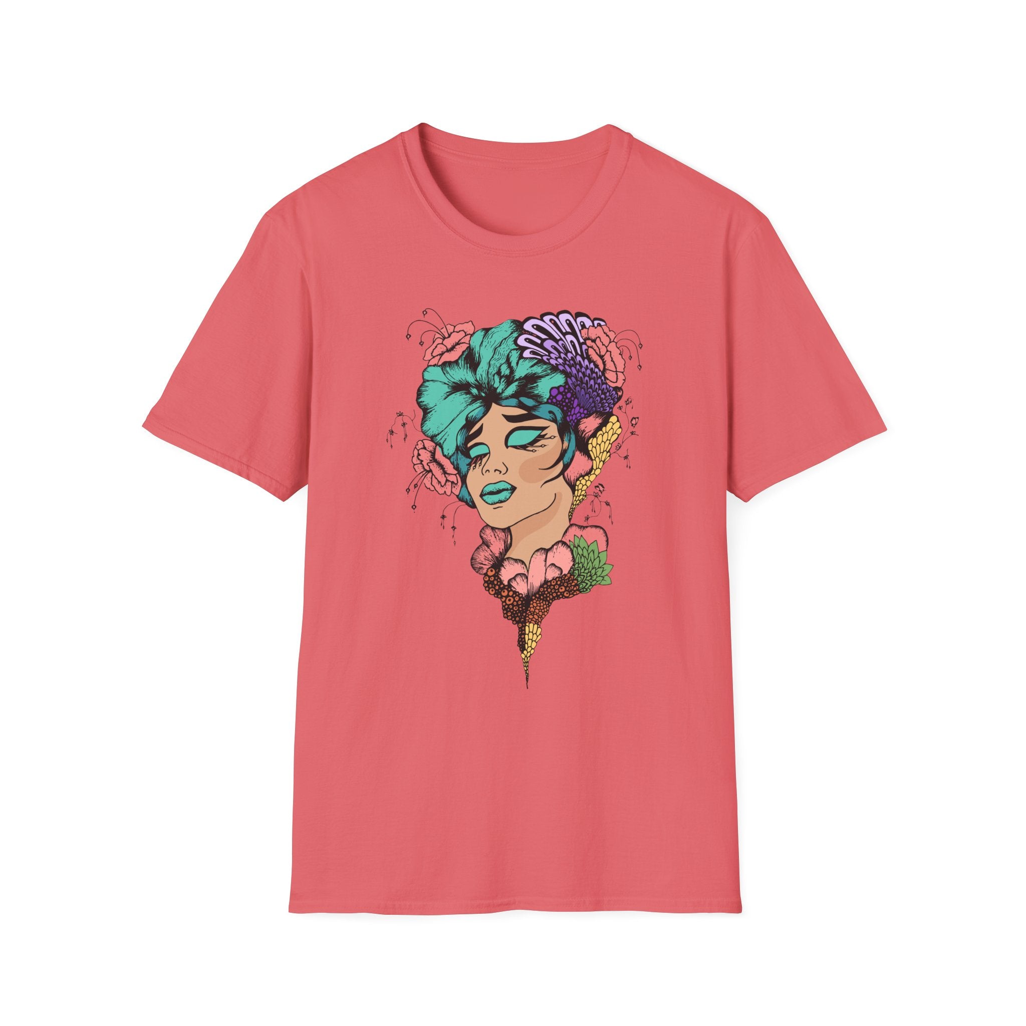 Stylish Floral T-Shirt with Vibrant Graphic, Unisex Tee, Casual Wear, Gifts for Her, Spring Fashion, Festival Outfits