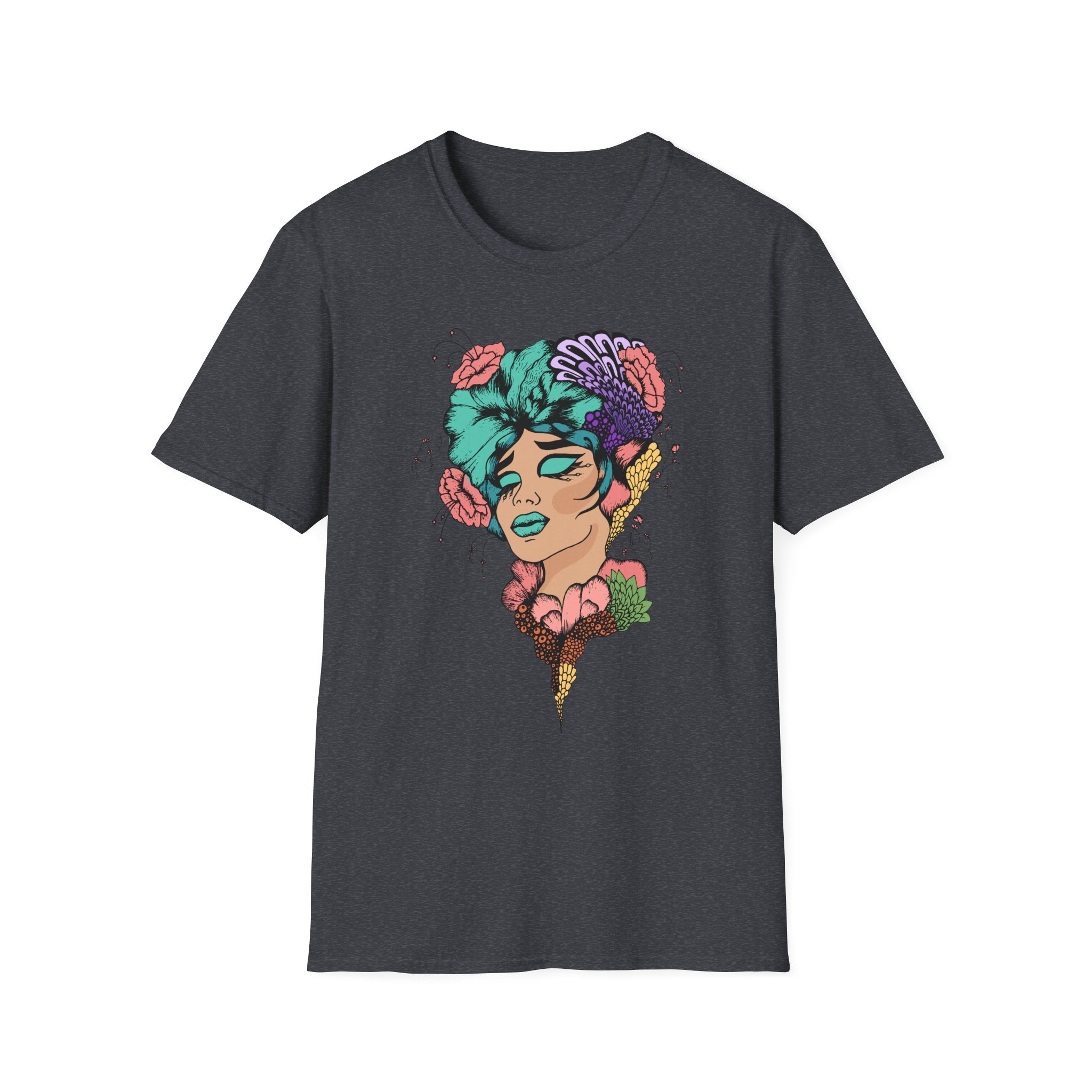 Stylish Floral T-Shirt with Vibrant Graphic, Unisex Tee, Casual Wear, Gifts for Her, Spring Fashion, Festival Outfits