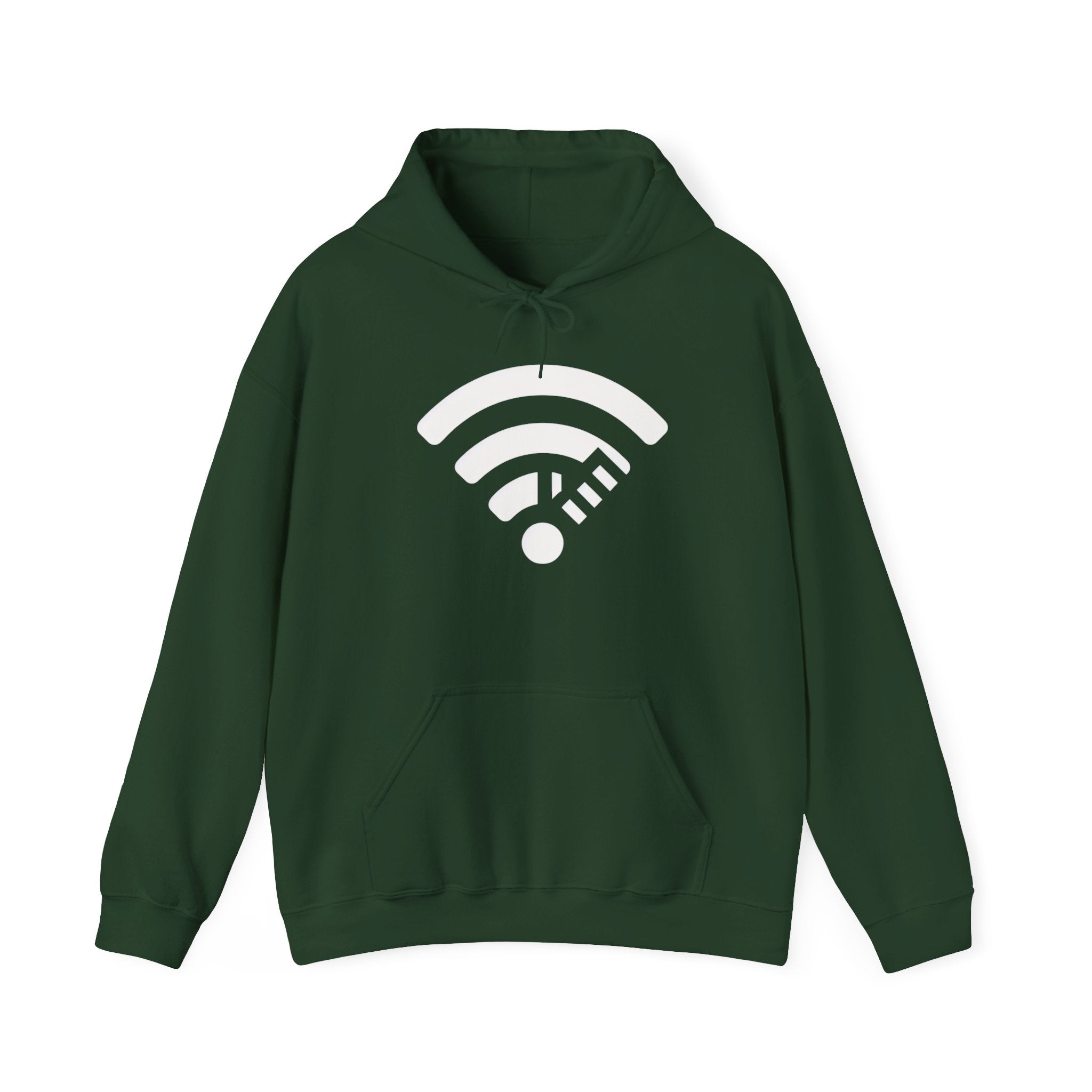 WiFi Frequency Hoodie - Unisex Heavy Blend Hooded Sweatshirt for Tech Lovers, Perfect Gift for Gamers, Cozy Lounge Wear, Casual Style