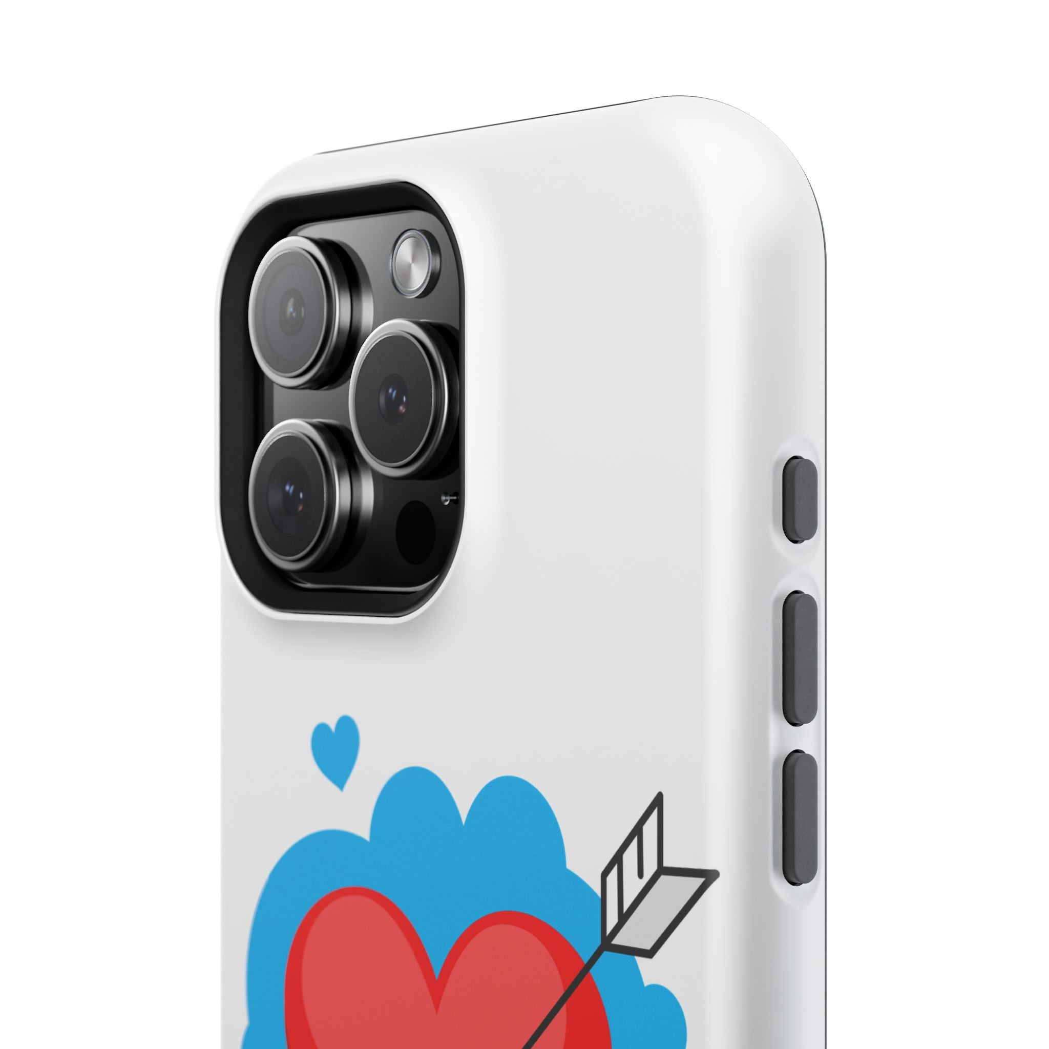 Heart Arrow Impact-Resistant Phone Case, Cute Phone Cover, Valentine's Day Gift, Durable Case, Love Themed Accessory