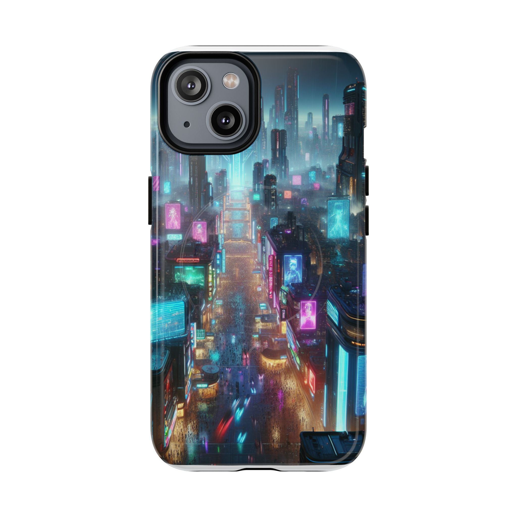 Futuristic Cityscape Phone Case, Tough Magnetic Cases, Urban Aesthetic, Tech Accessories, Gifts for Tech Lovers, Holiday Phone Cases