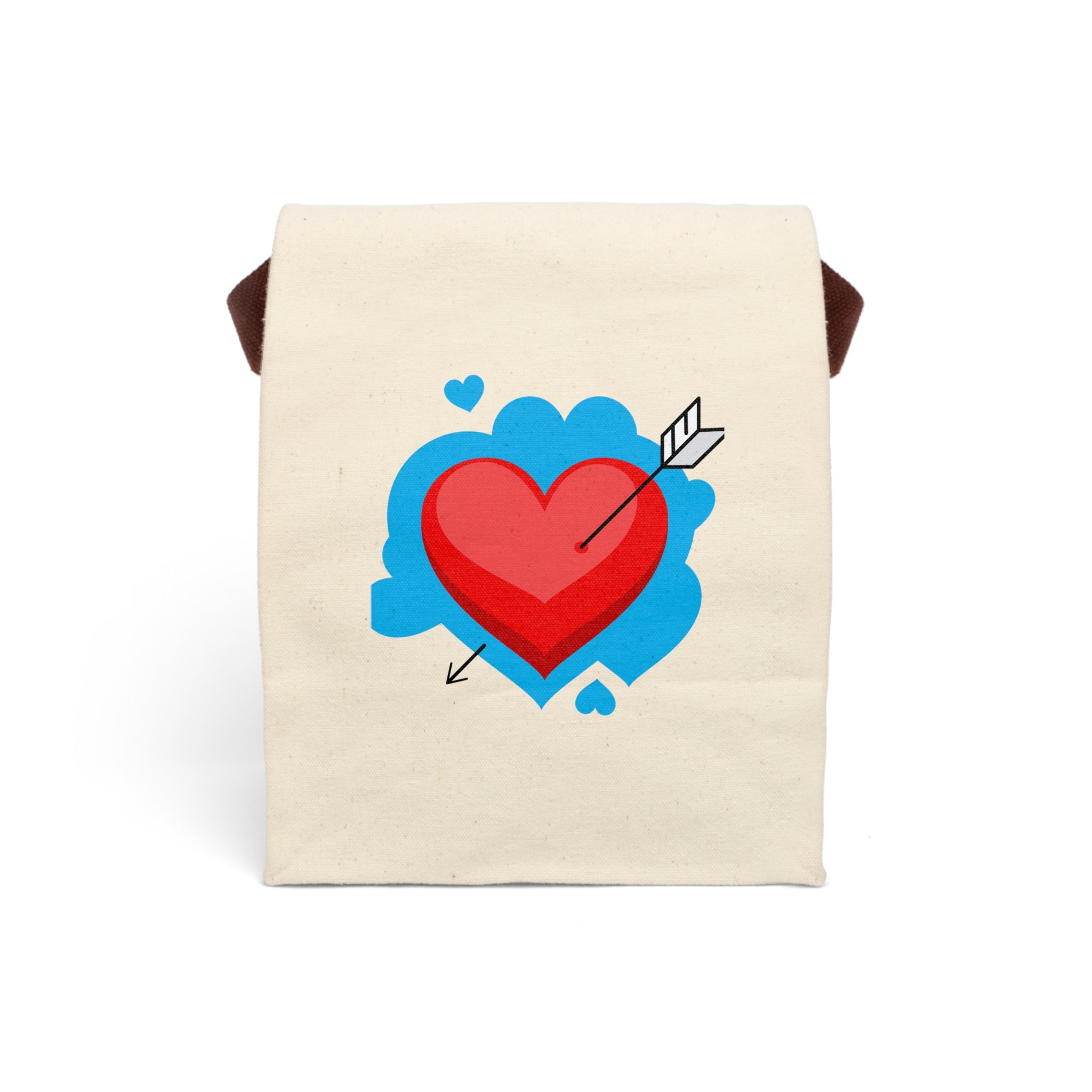 Heartfelt Canvas Lunch Bag - Eco-Friendly Tote, Gift for Her, School Lunch, Valentine's Day, Picnic Essential