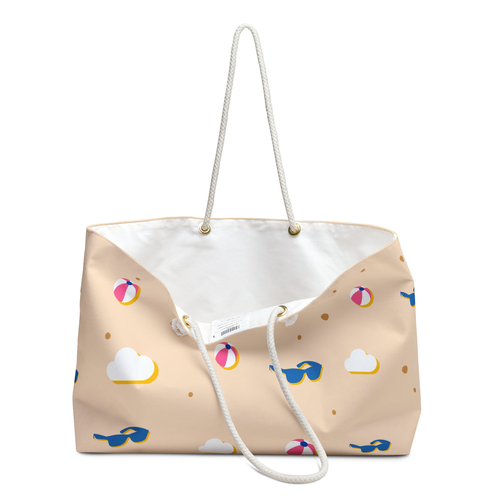 Summer Vibes Weekender Bag | Beach Getaway Tote | Travel Bag | Vacation Essentials | Fun and Colorful Beach Design