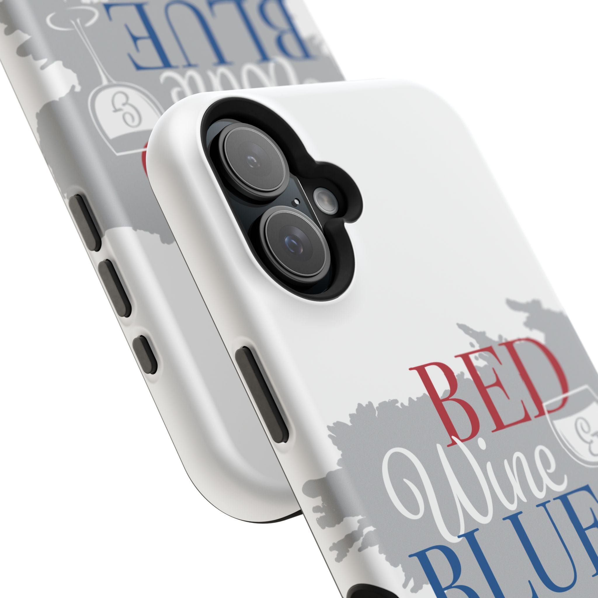Wine & Blue Phone Case, Impact-Resistant Cellphone Cover, Gift for Wine Lovers, Fun Accessory for Celebrations, Stylish Protection