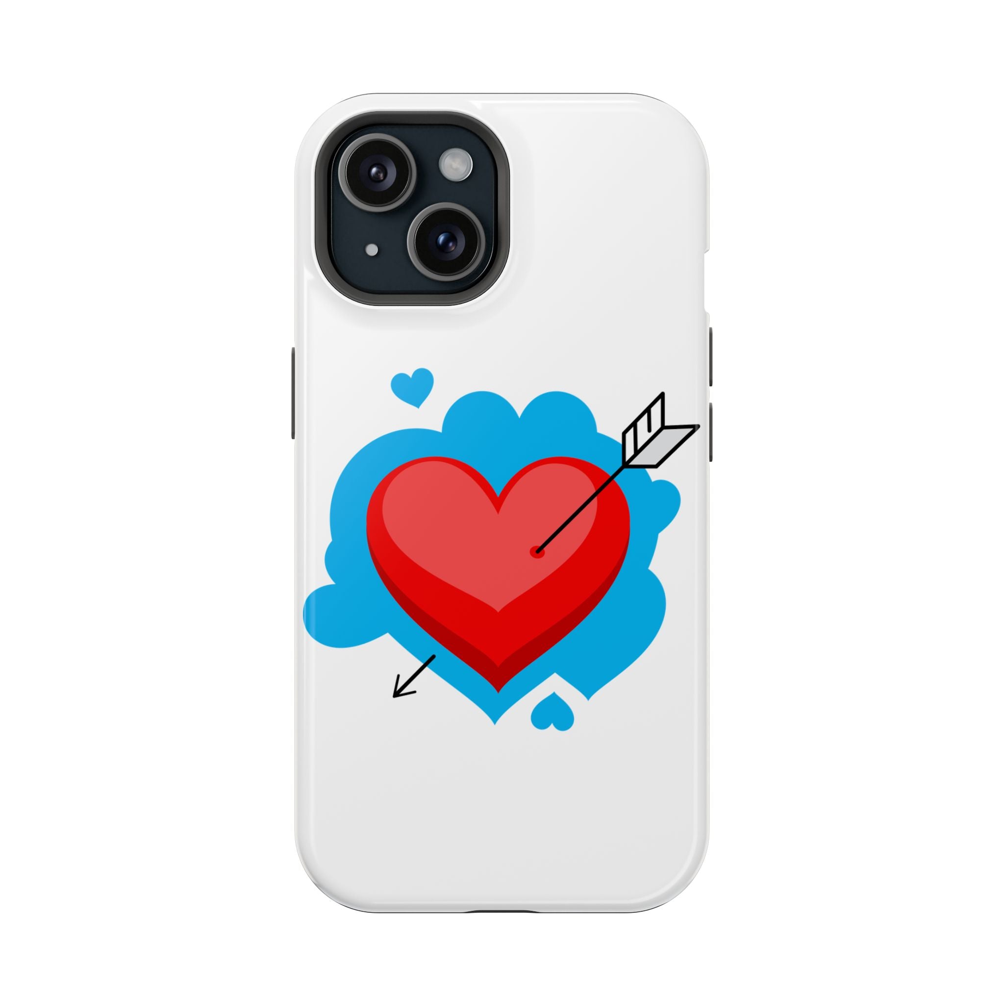Heart Arrow Impact-Resistant Phone Case, Cute Phone Cover, Valentine's Day Gift, Durable Case, Love Themed Accessory