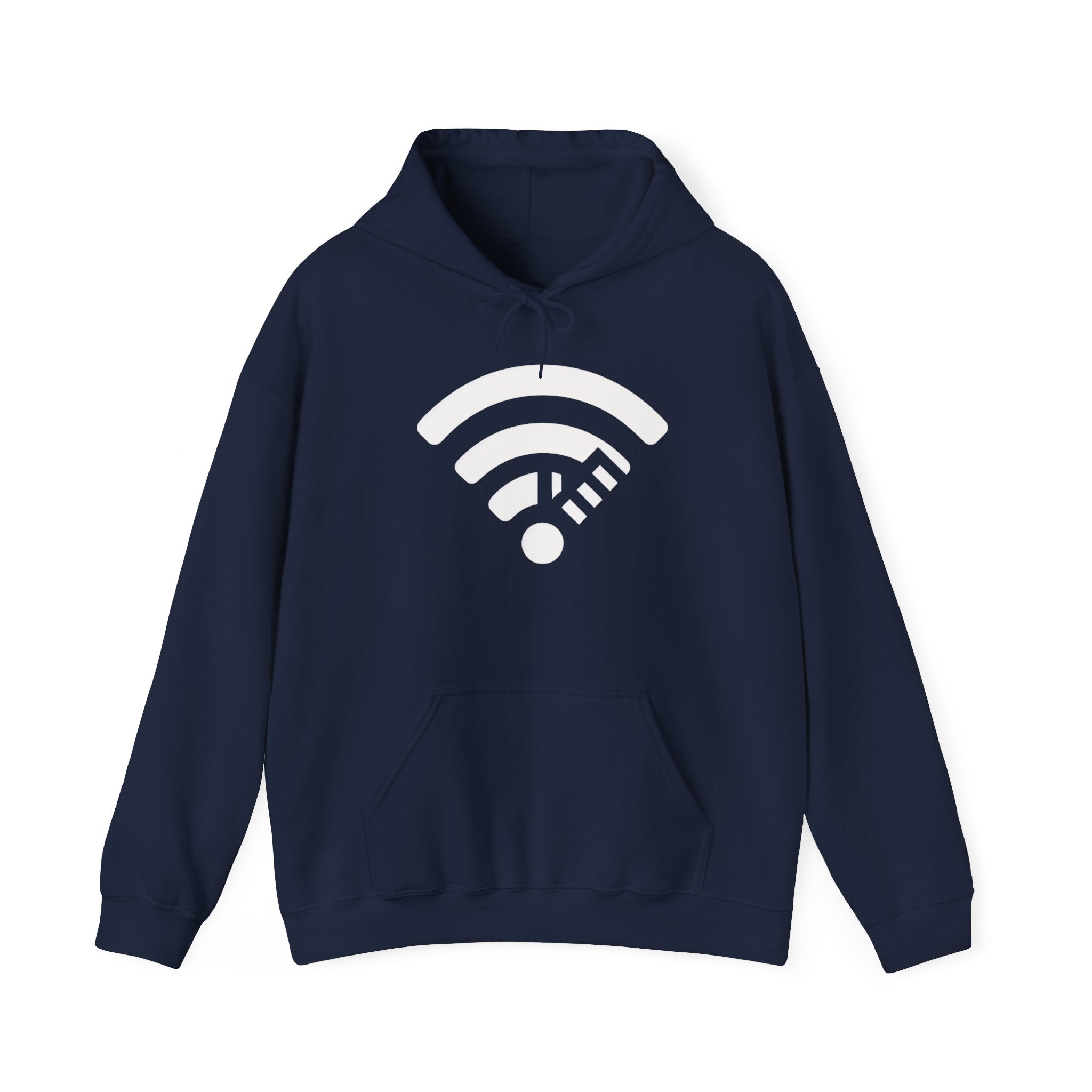 WiFi Frequency Hoodie - Unisex Heavy Blend Hooded Sweatshirt for Tech Lovers, Perfect Gift for Gamers, Cozy Lounge Wear, Casual Style