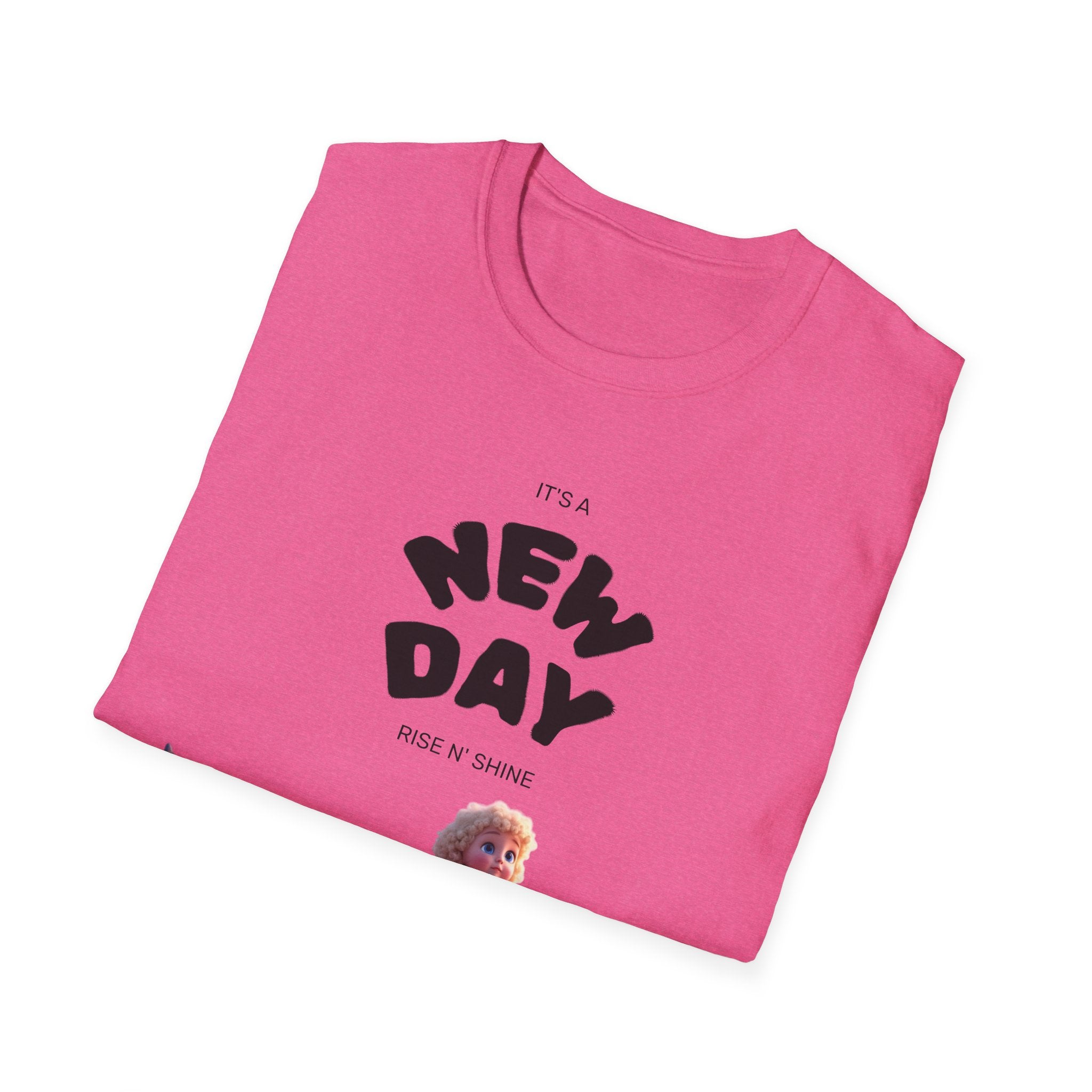 Whimsical Dolphin T-Shirt | Unisex Softstyle Tee | Fun Graphic Tee, New Day Shirt, Ocean Lover Gift, Casual Wear