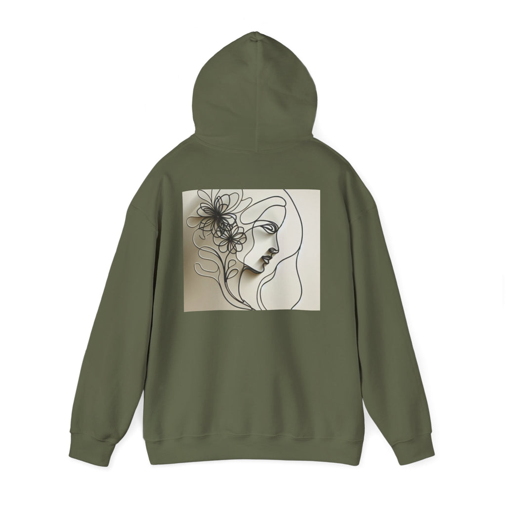 Elegant Floral Hoodie: Cozy Unisex Sweatshirt for All Occasions, Gift for Friends, Chic Casual Wear, Art-Inspired Fashion