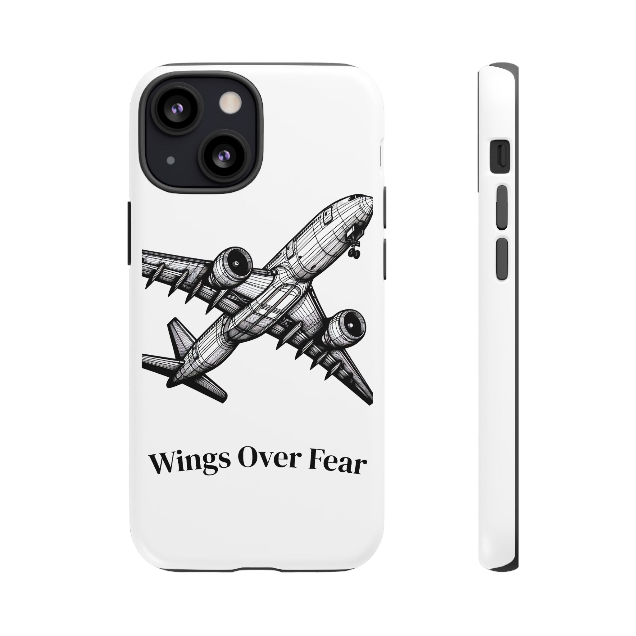 Aviation Phone Case, Inspirational Pilot Gift, Travel Enthusiast Accessory, Unique Airplane Case, Wings Over Fear Design