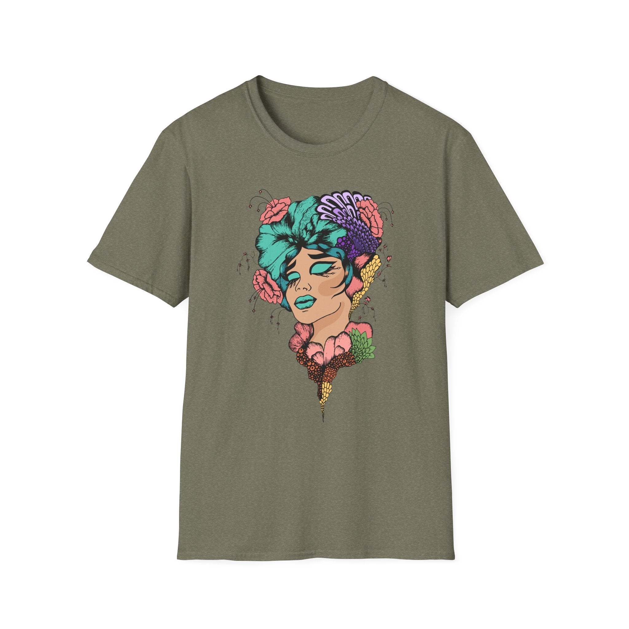 Stylish Floral T-Shirt with Vibrant Graphic, Unisex Tee, Casual Wear, Gifts for Her, Spring Fashion, Festival Outfits