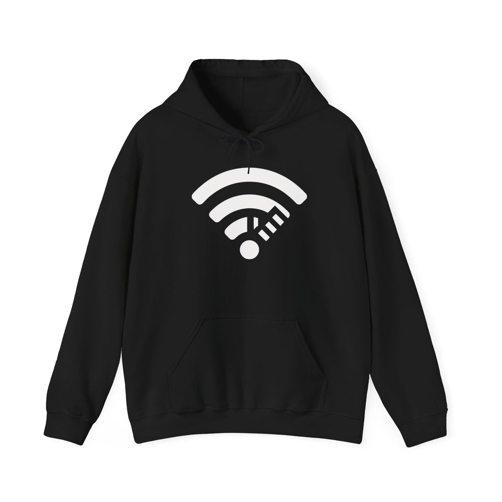 WiFi Frequency Hoodie - Unisex Heavy Blend Hooded Sweatshirt for Tech Lovers, Perfect Gift for Gamers, Cozy Lounge Wear, Casual Style