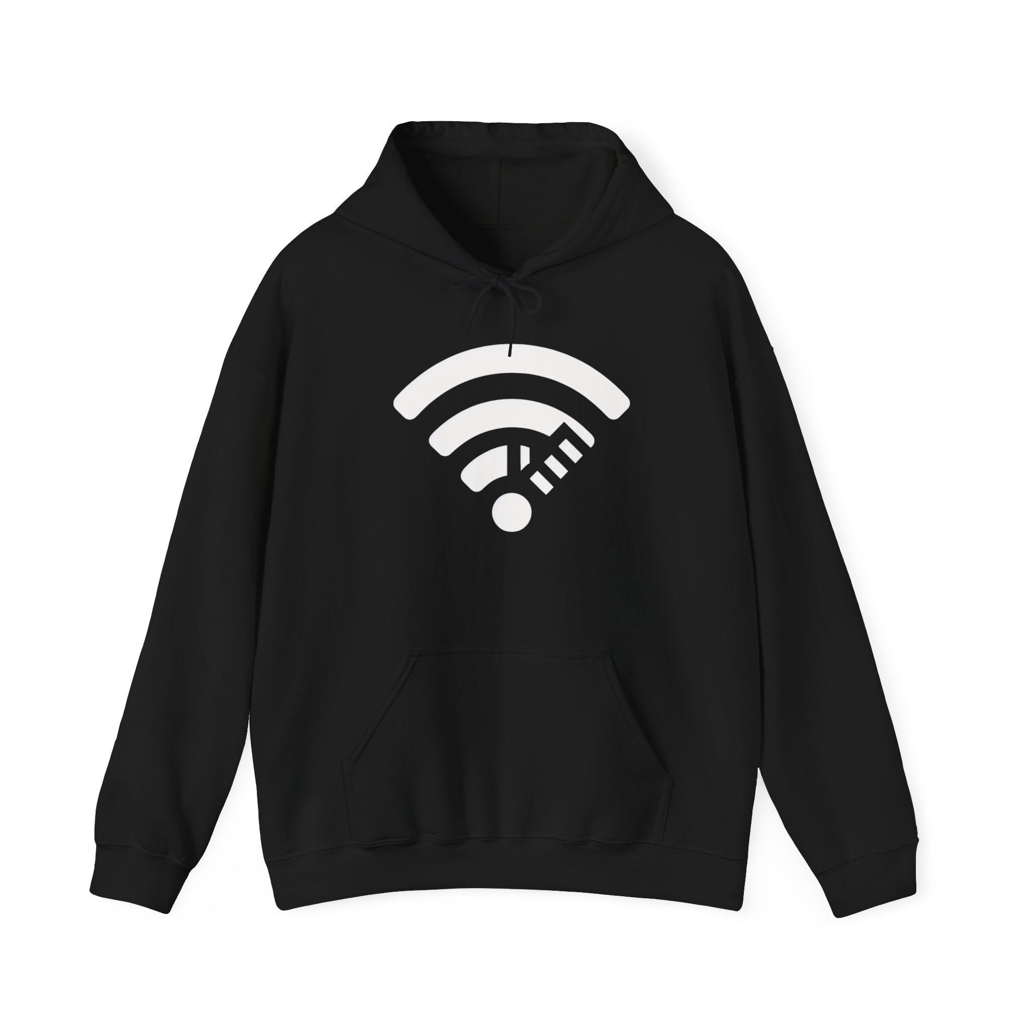 WiFi Frequency Hoodie - Unisex Heavy Blend Hooded Sweatshirt for Tech Lovers, Perfect Gift for Gamers, Cozy Lounge Wear, Casual Style