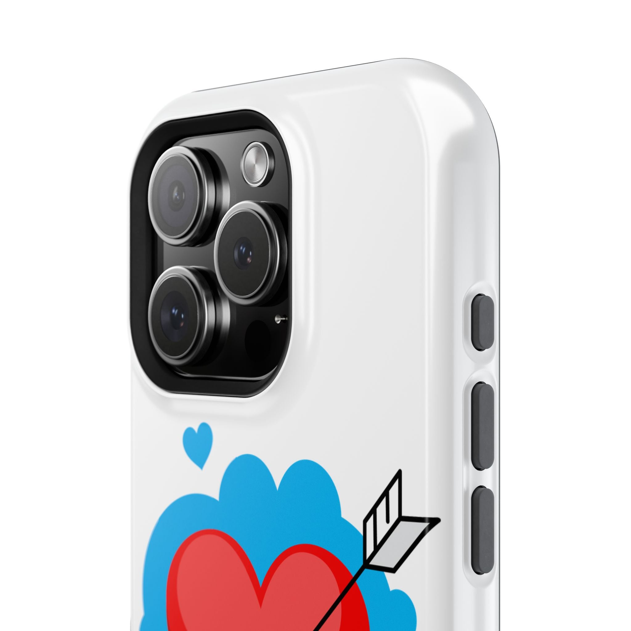 Heart Arrow Impact-Resistant Phone Case, Cute Phone Cover, Valentine's Day Gift, Durable Case, Love Themed Accessory