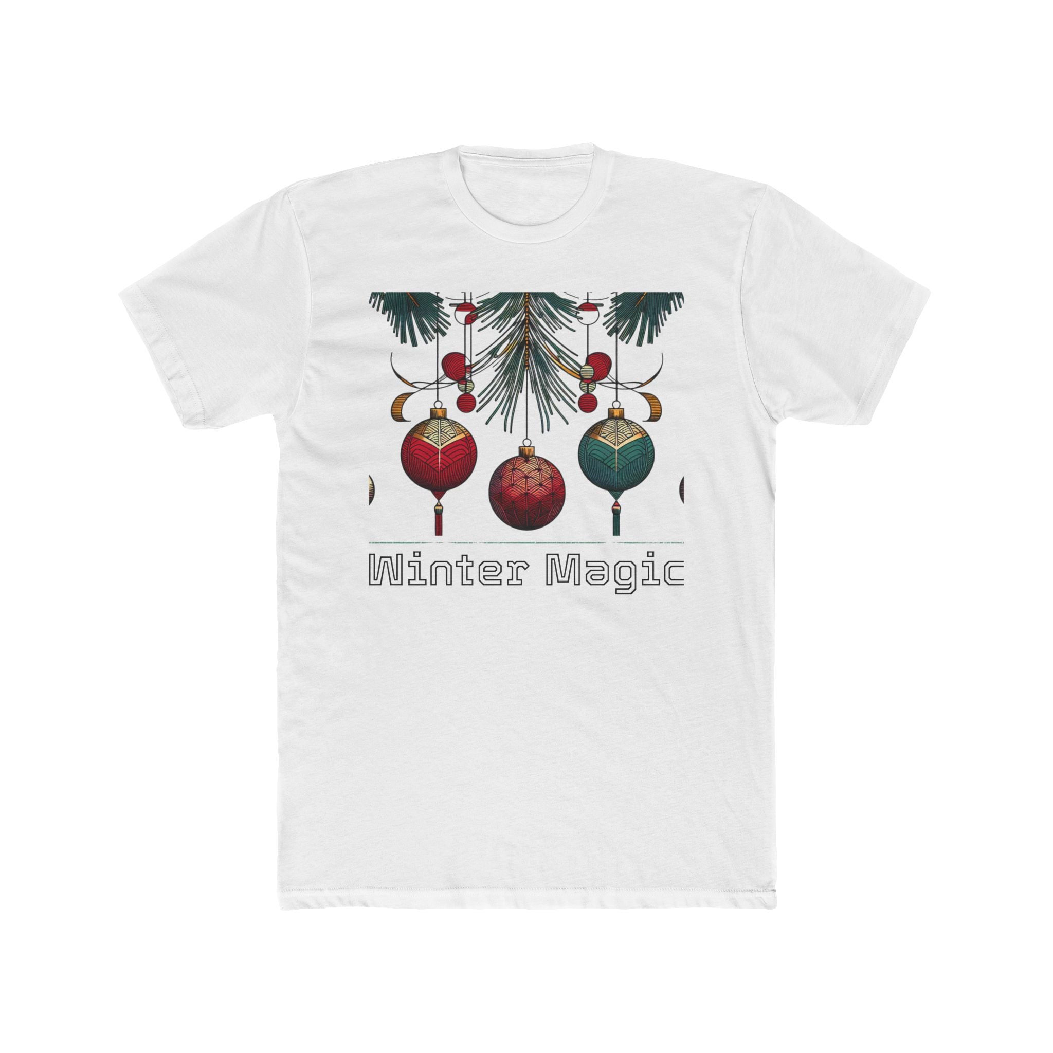 Winter Magic Unisex Cotton Crew Tee, Holiday Shirt, Christmas Gift, Winter Apparel, Cozy Wear