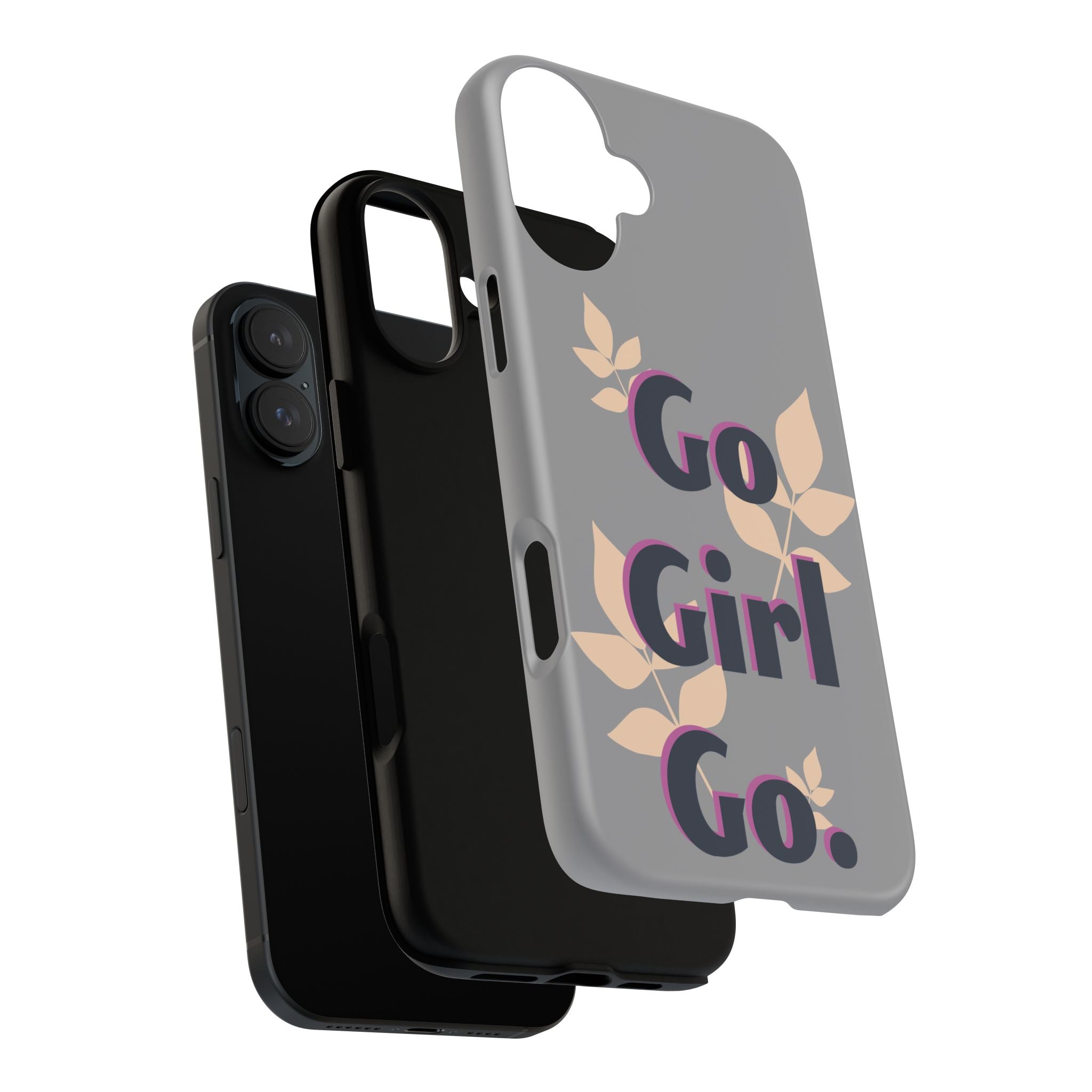 Stylish Phone Case - Go Girl Go, Motivational Tough Case, Gift for Her, Kindness Reminder, Floral Mobile Cover, Inspirational Phone [...]