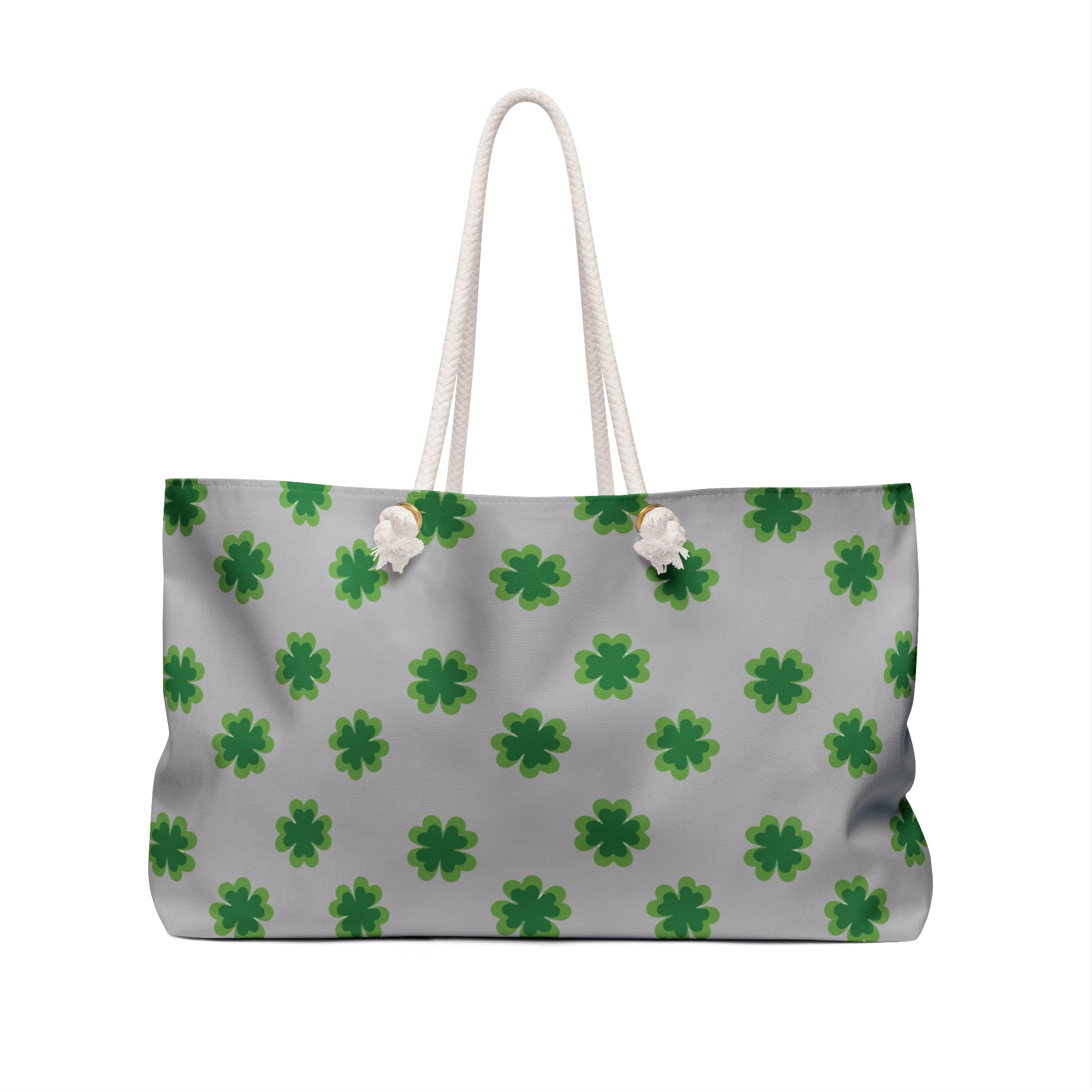 St. Patrick's Day Weekender Bag | Shamrock Tote for Travel, Beach, Gym, or Weekend Getaway | Lucky Charm Gift