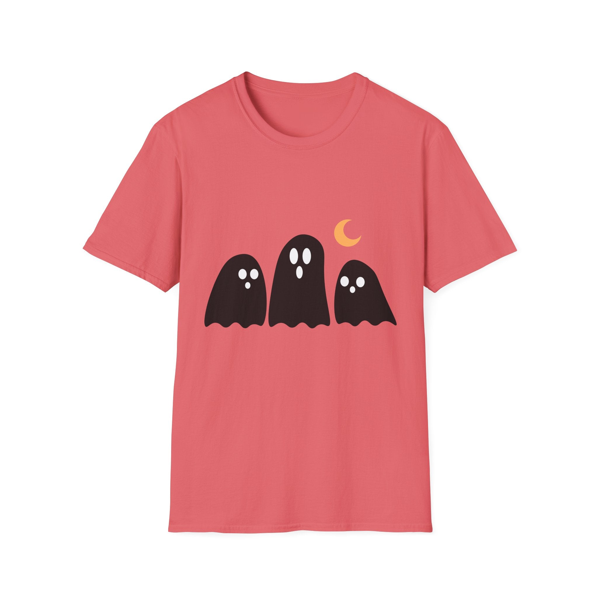 Ghostly Gathering Unisex T-Shirt | Halloween Apparel, Cute Ghost Design, Spooky Season Tee, Fall Fashion, Unique Gift