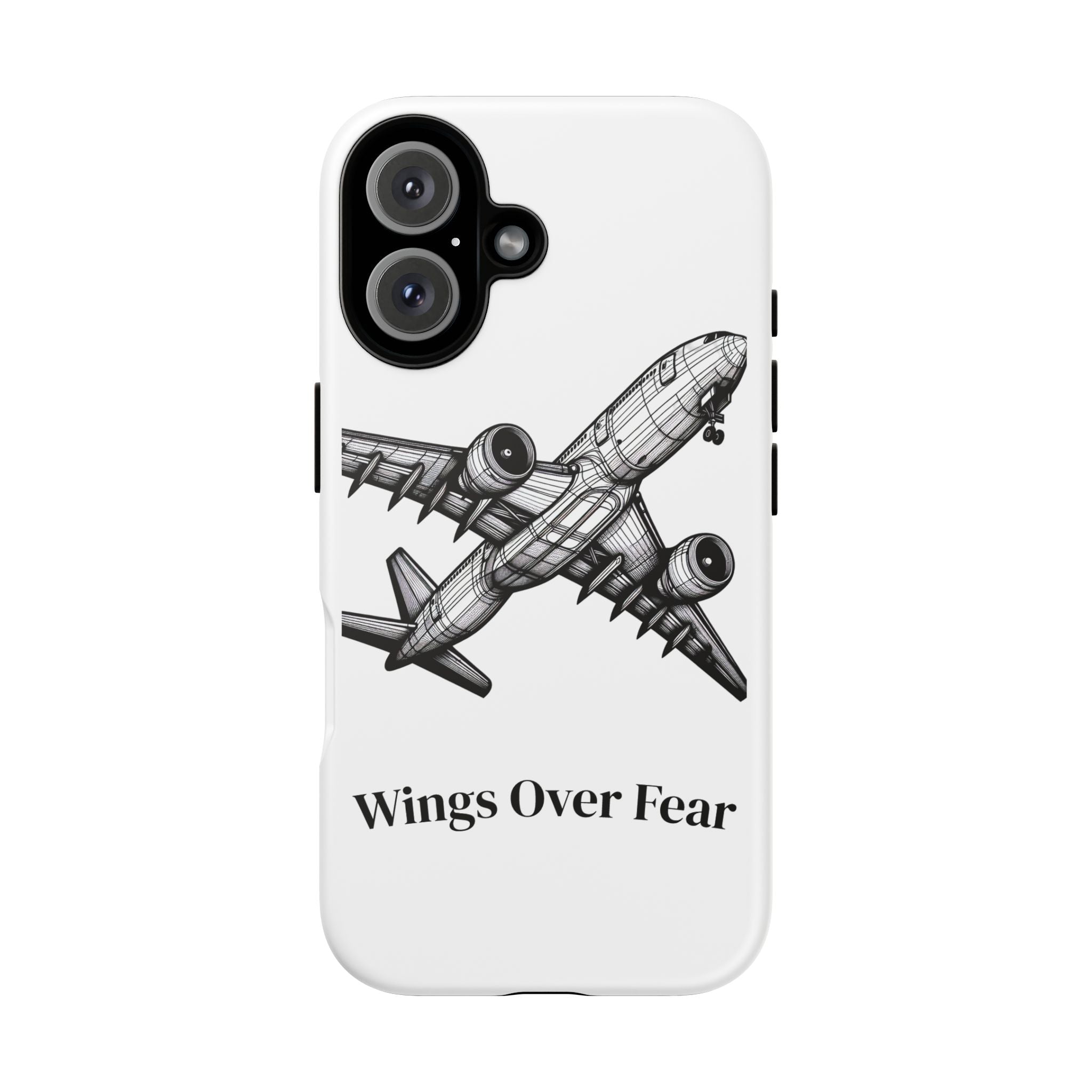 Aviation Phone Case, Inspirational Pilot Gift, Travel Enthusiast Accessory, Unique Airplane Case, Wings Over Fear Design