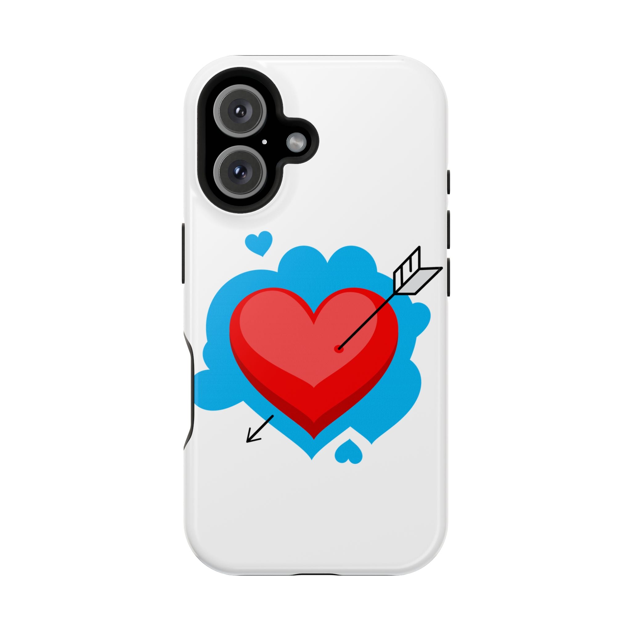 Heart Arrow Impact-Resistant Phone Case, Cute Phone Cover, Valentine's Day Gift, Durable Case, Love Themed Accessory