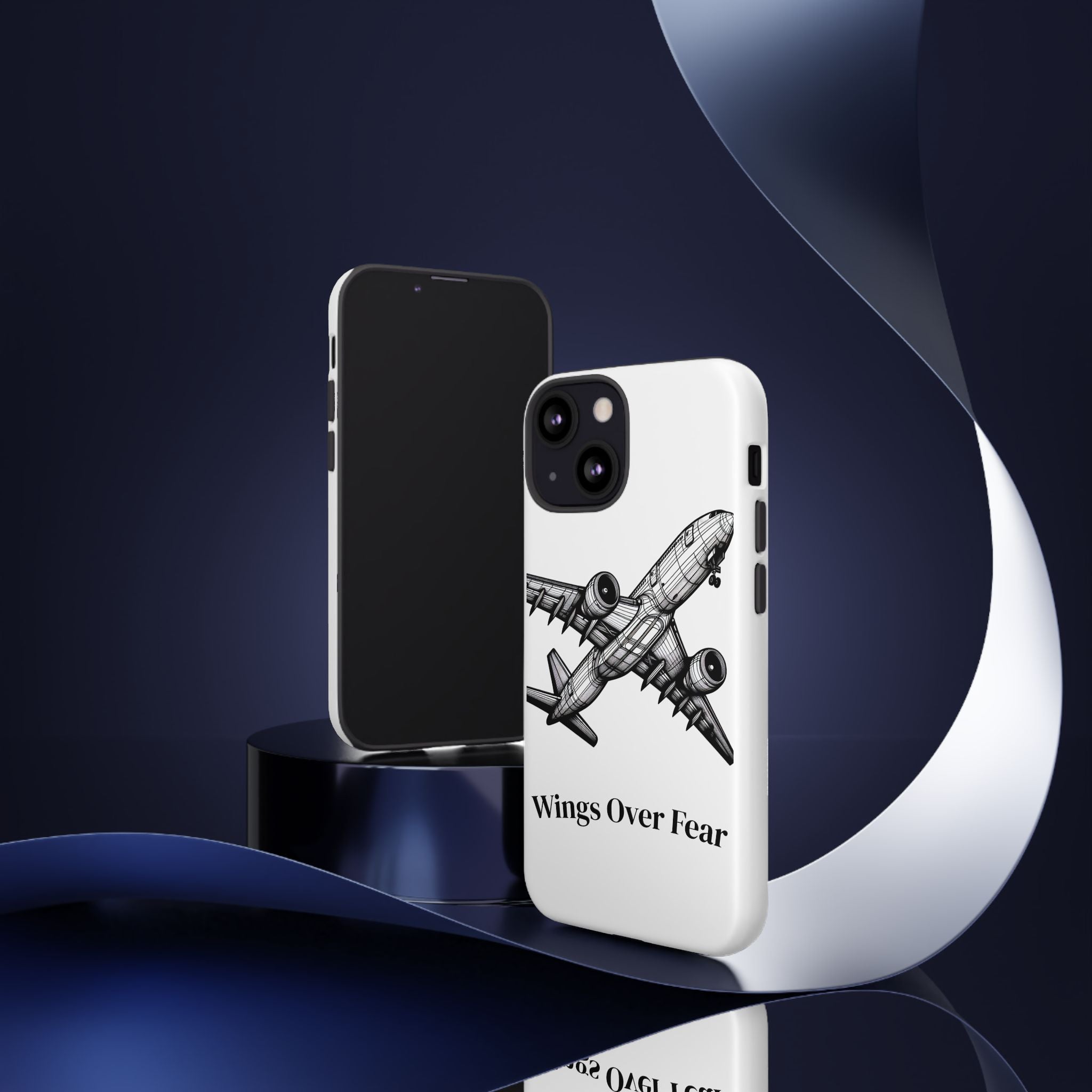Aviation Phone Case, Inspirational Pilot Gift, Travel Enthusiast Accessory, Unique Airplane Case, Wings Over Fear Design