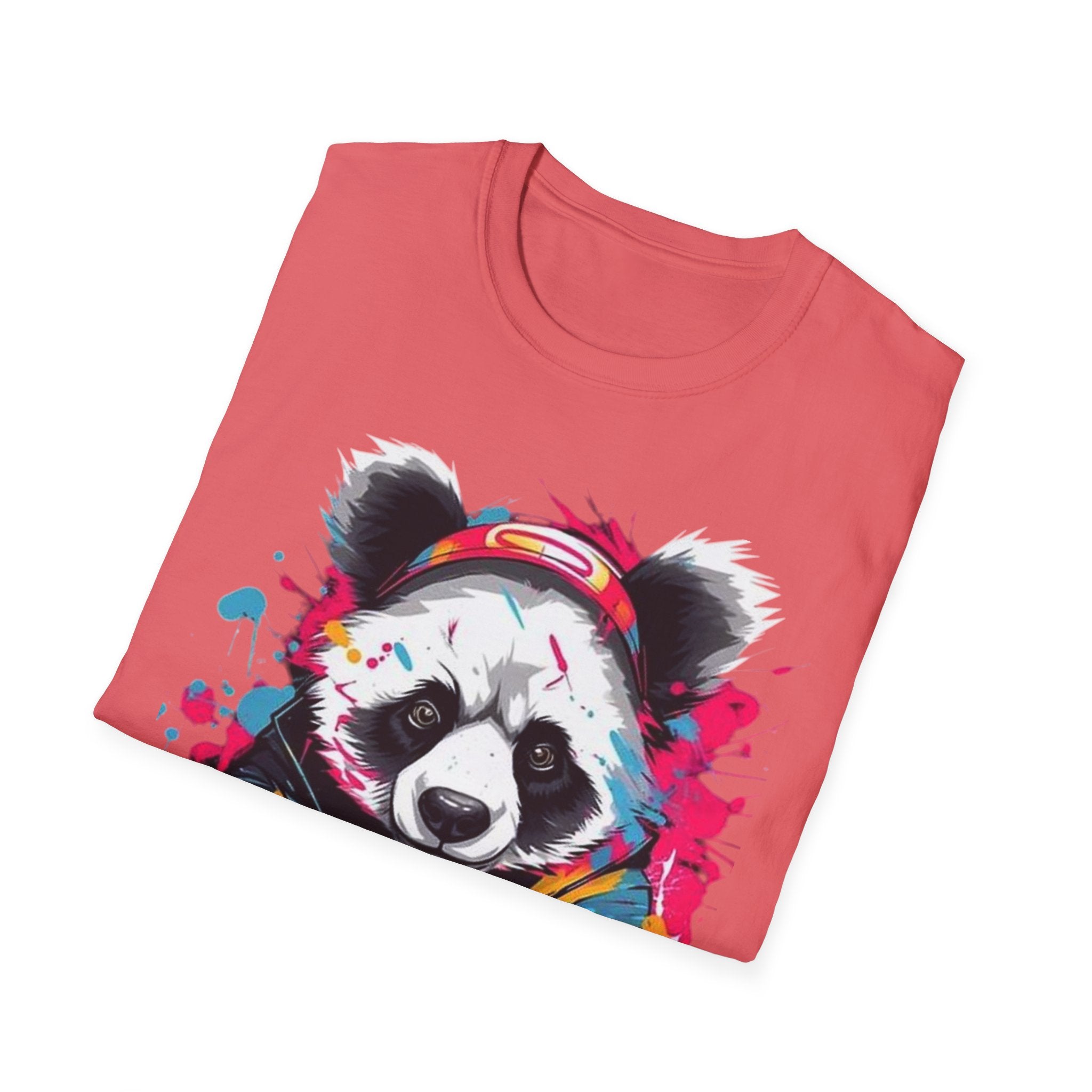 Colorful Panda Graphic Unisex T-Shirt | Cute Animal Tee for Casual Wear, Gifts, Eco-Friendly Fashion, Birthday Party
