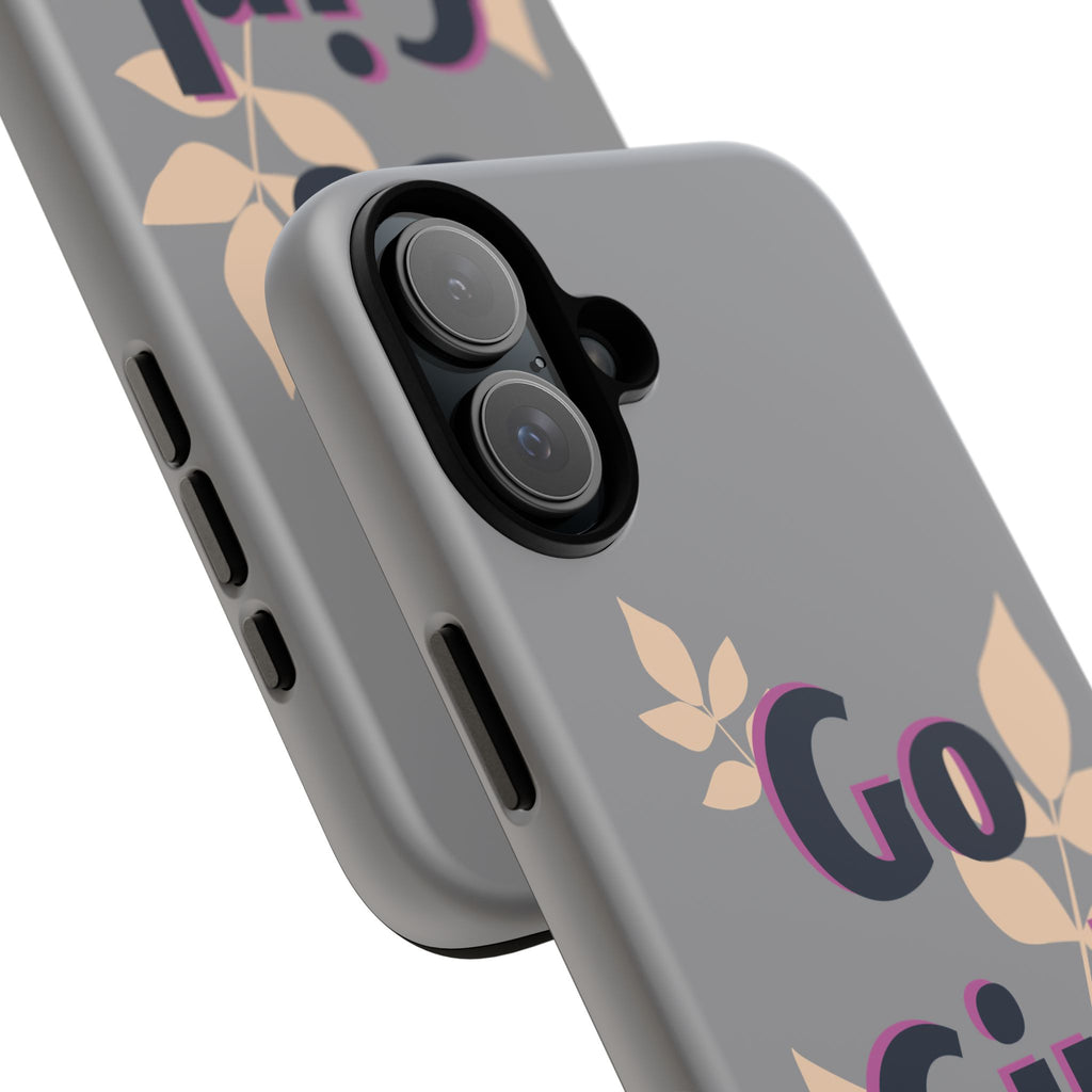 Stylish Phone Case - Go Girl Go, Motivational Tough Case, Gift for Her, Kindness Reminder, Floral Mobile Cover, Inspirational Phone [...]