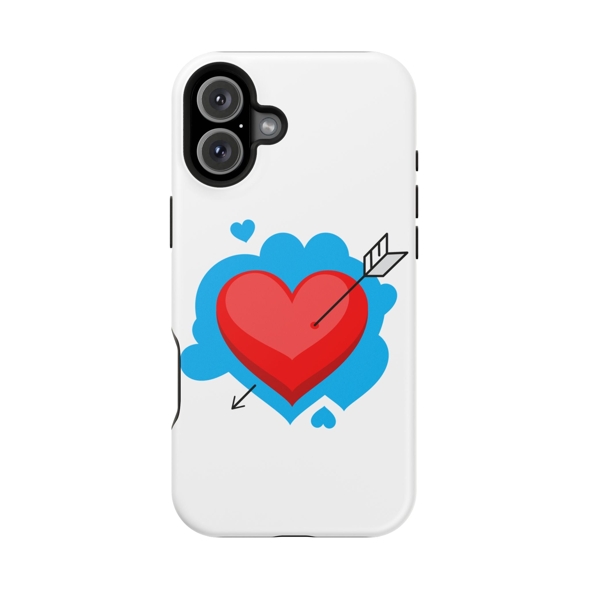 Heart Arrow Impact-Resistant Phone Case, Cute Phone Cover, Valentine's Day Gift, Durable Case, Love Themed Accessory