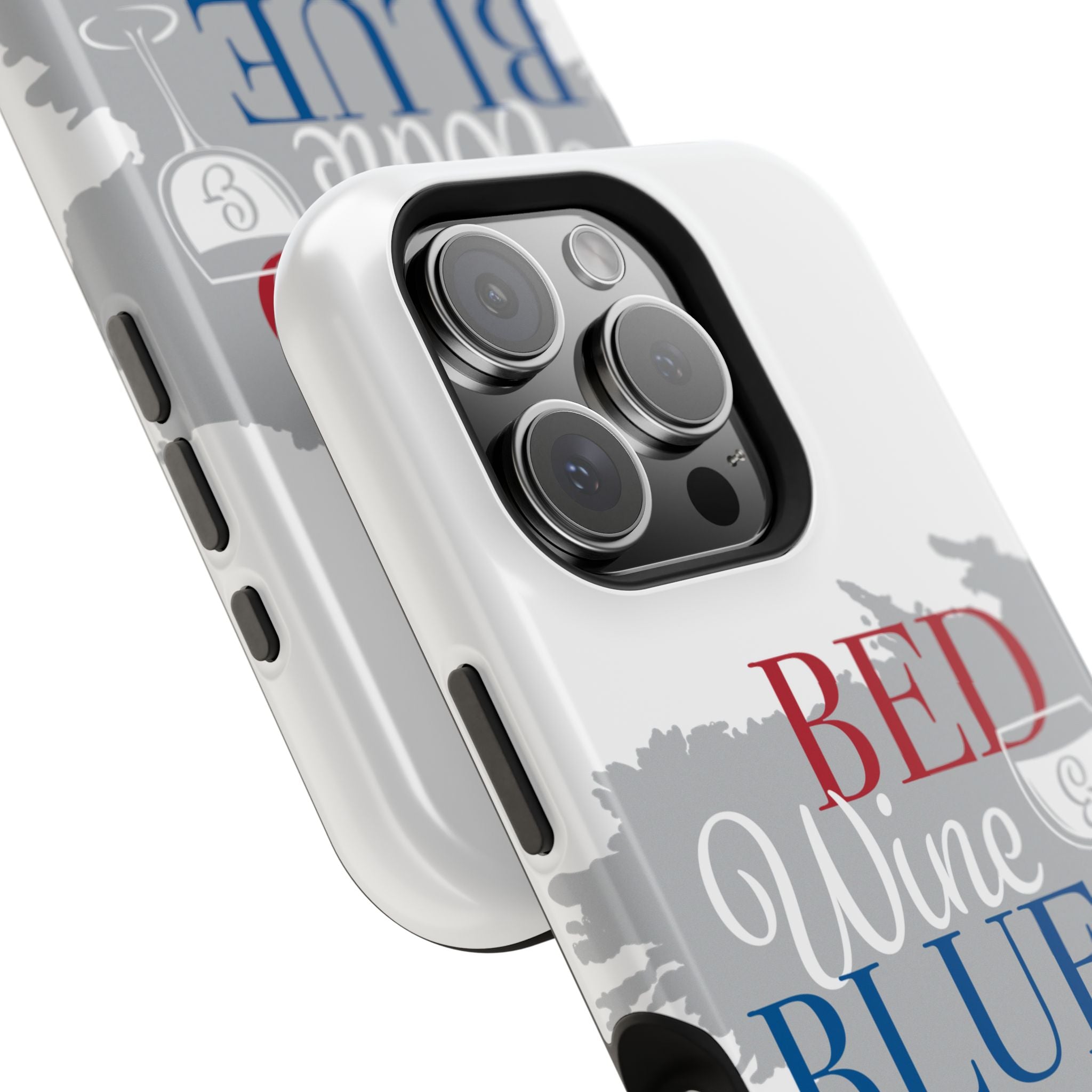 Wine & Blue Phone Case, Impact-Resistant Cellphone Cover, Gift for Wine Lovers, Fun Accessory for Celebrations, Stylish Protection