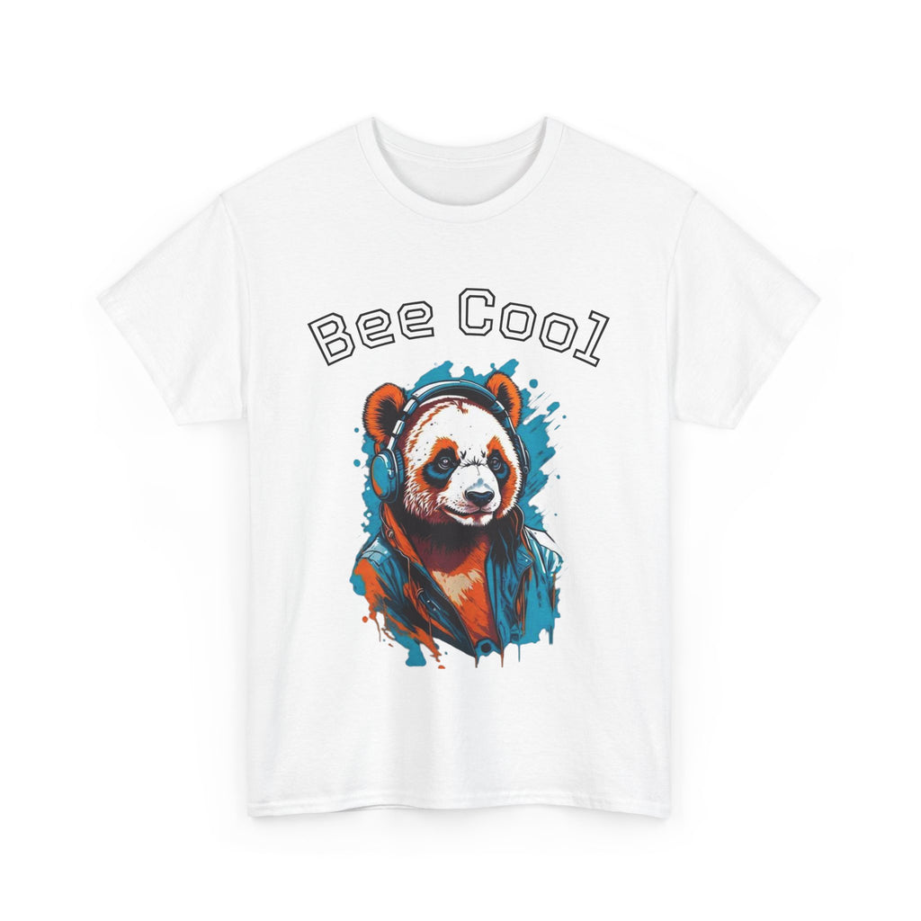 Bee Cool Panda Tee for Animal Lovers, Unisex Graphic T-Shirt, Casual Wear, Birthday Gift, Eco-Friendly Apparel