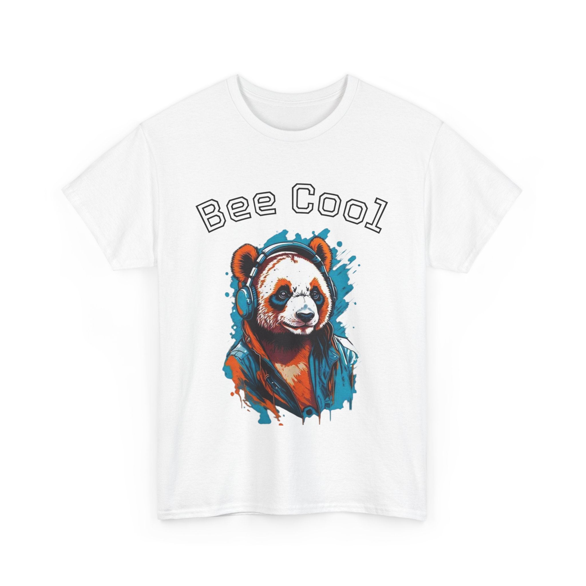 Bee Cool Panda Tee for Animal Lovers, Unisex Graphic T-Shirt, Casual Wear, Birthday Gift, Eco-Friendly Apparel