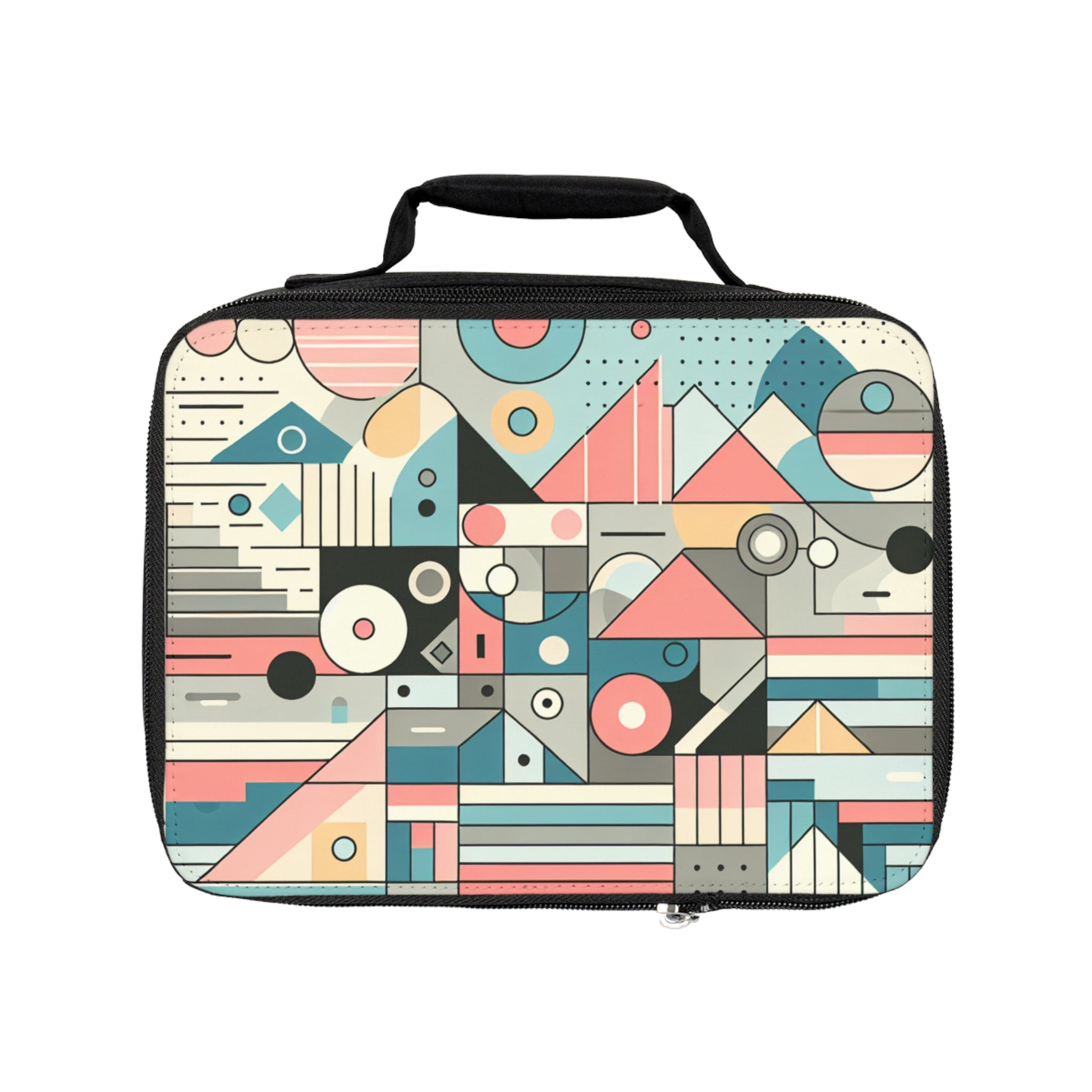 Geometric Print Lunch Bag | Stylish Insulated Lunch Tote for Work, School, Picnics, and Travel | Unique Food Carrier