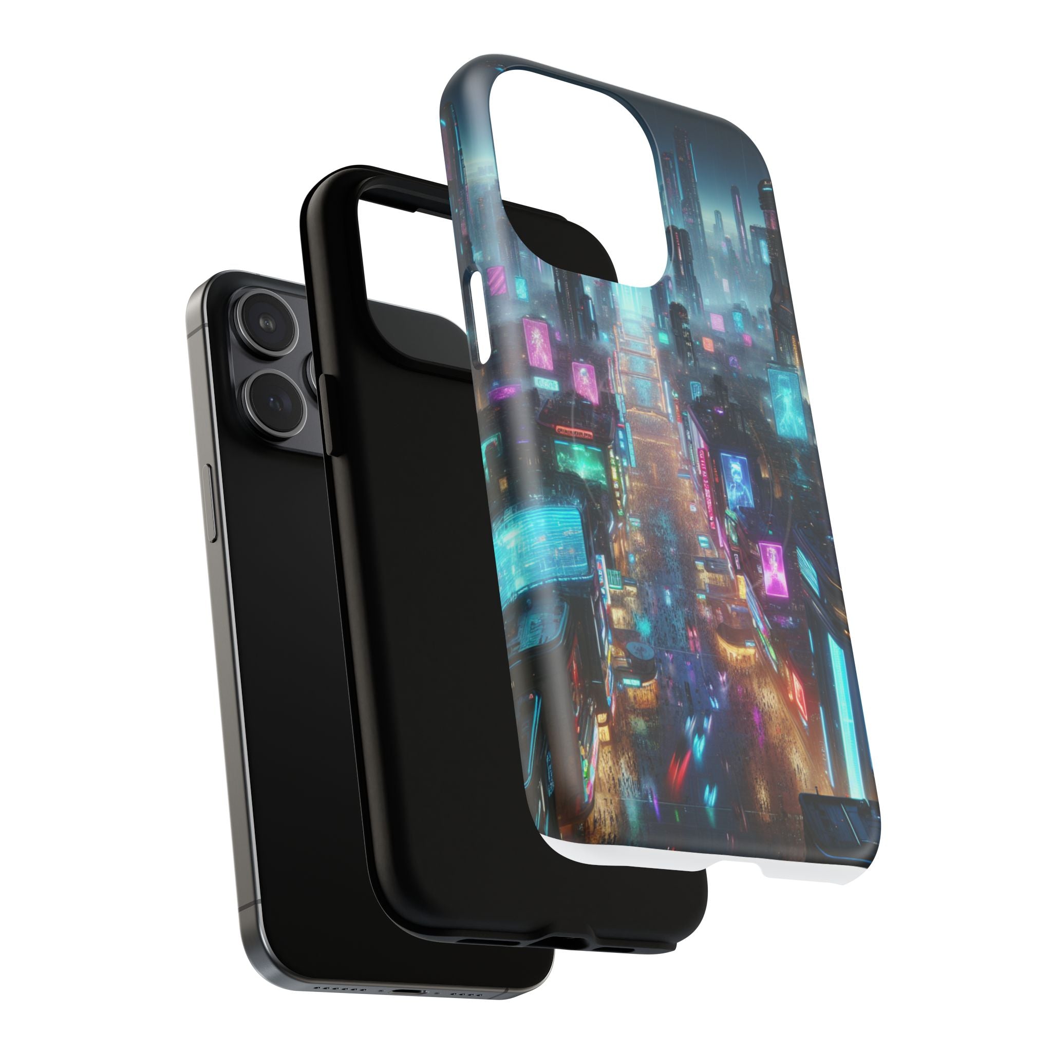 Futuristic Cityscape Phone Case, Tough Magnetic Cases, Urban Aesthetic, Tech Accessories, Gifts for Tech Lovers, Holiday Phone Cases