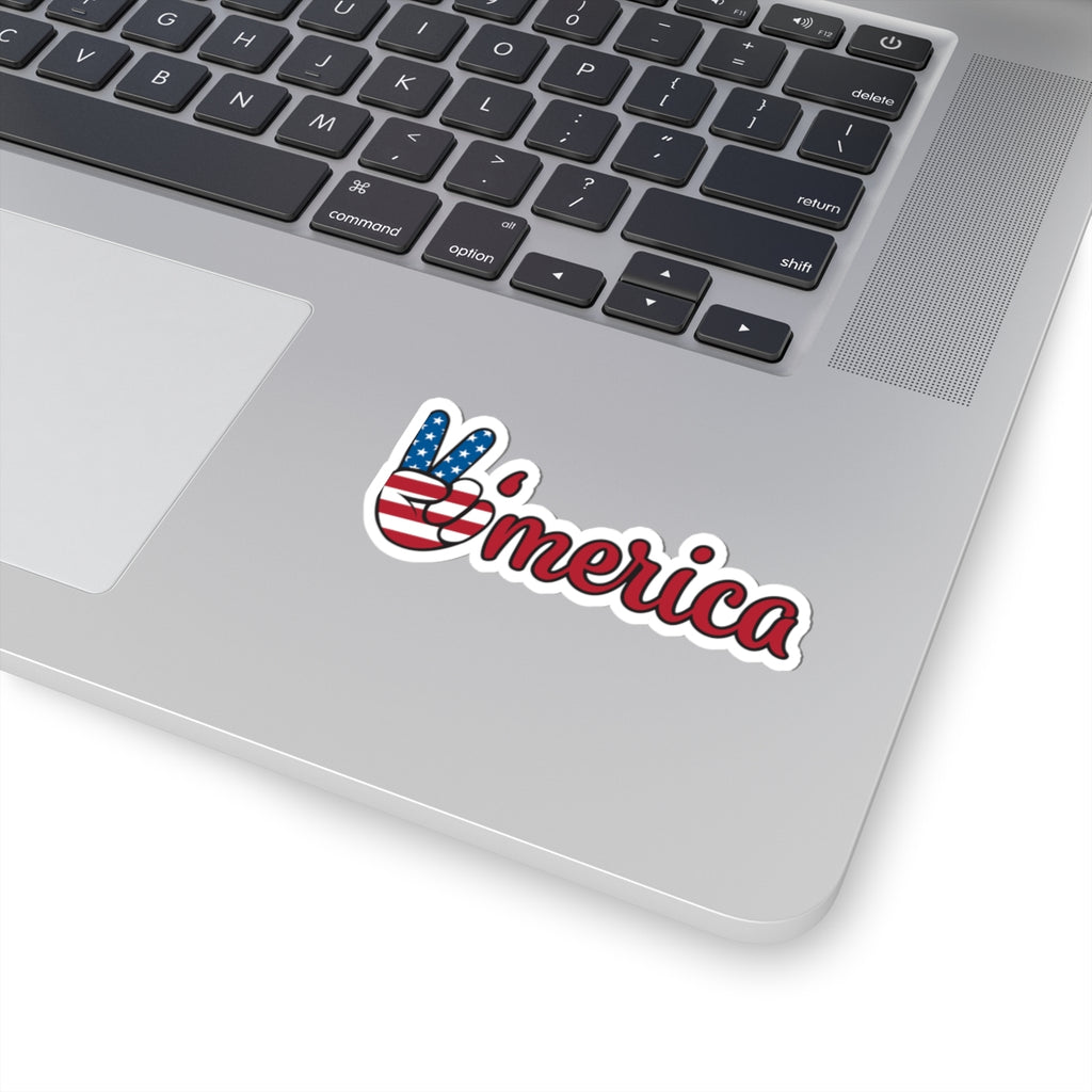 Patriotic Kiss-Cut Stickers for Laptop, Car, Water Bottle, Journal, Red White Blue America Theme