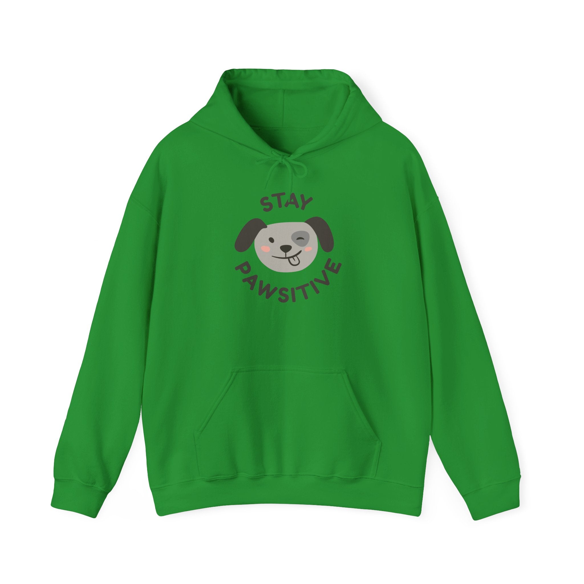 Stay Pawsitive Dog Lover Hoodie, Cute Pet Apparel, Cozy Sweatshirt for Animal Lovers, Perfect Gift for Dog Owners, Unisex Dog Hoodie