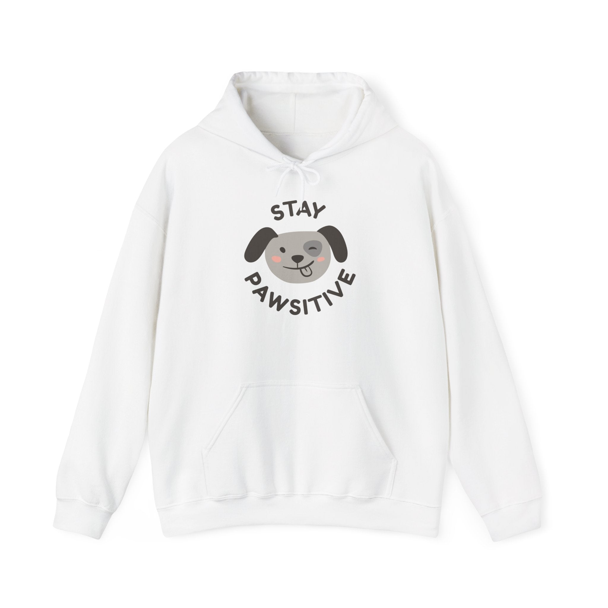 Stay Pawsitive Dog Lover Hoodie, Cute Pet Apparel, Cozy Sweatshirt for Animal Lovers, Perfect Gift for Dog Owners, Unisex Dog Hoodie